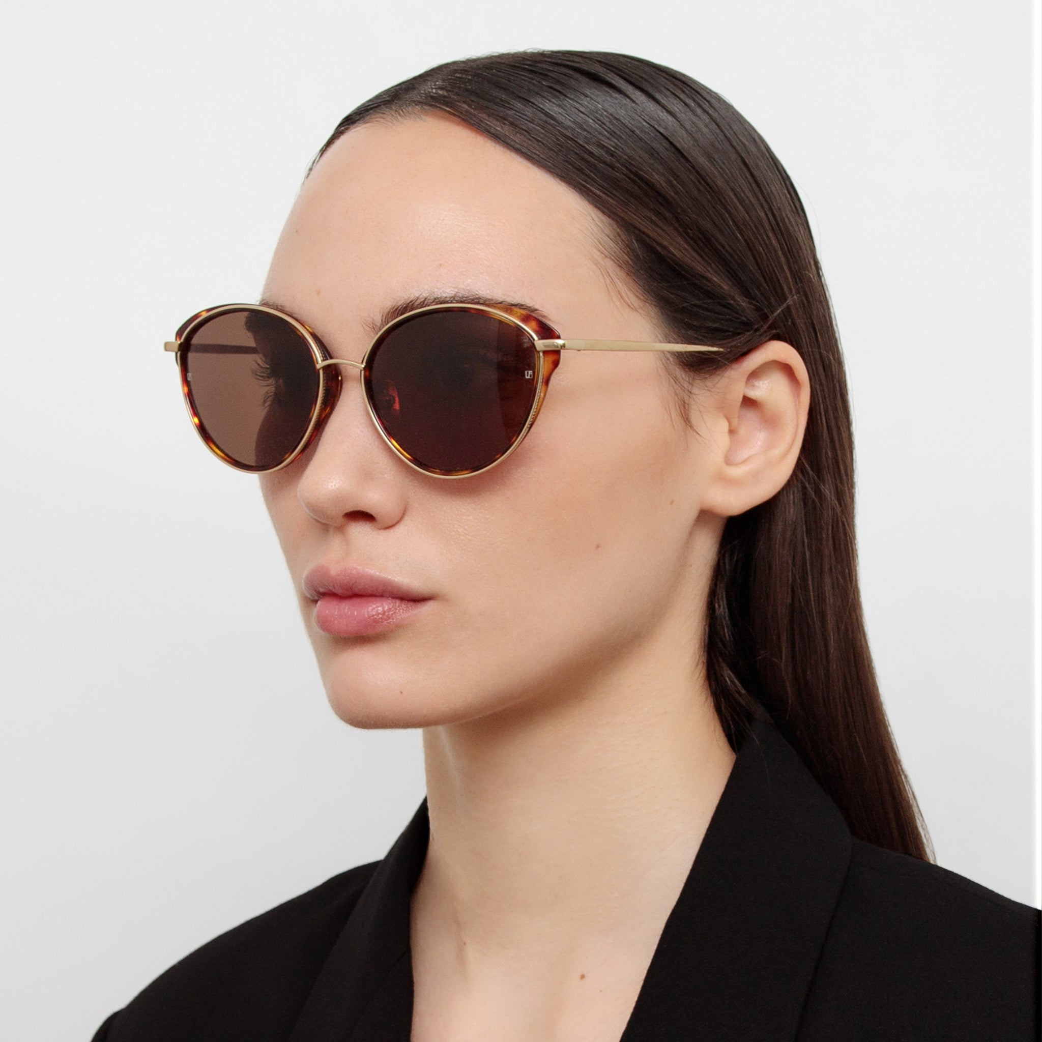 Song Sunglasses in 22K Light Gold and Tortoiseshell