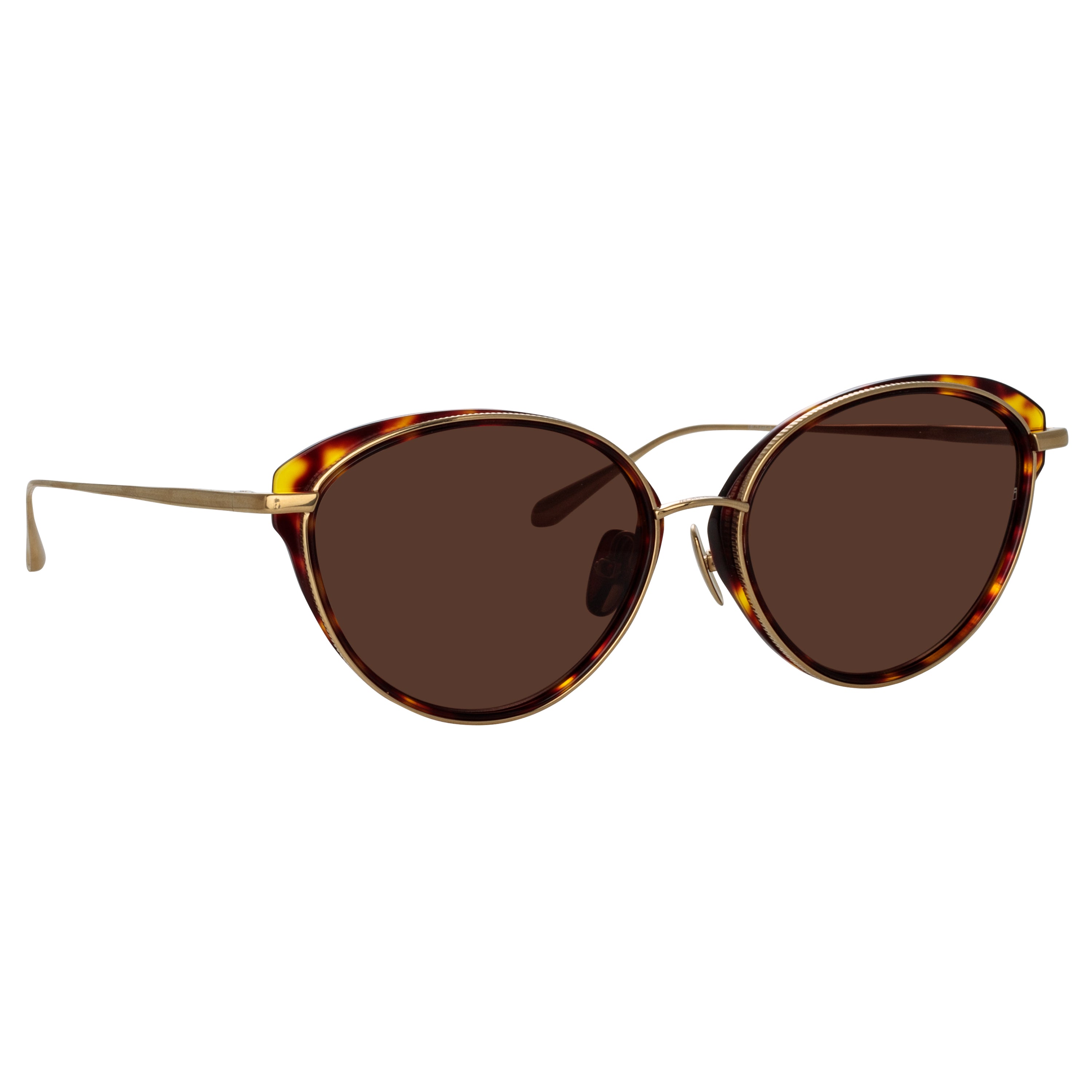 Song Sunglasses in 22K Light Gold and Tortoiseshell