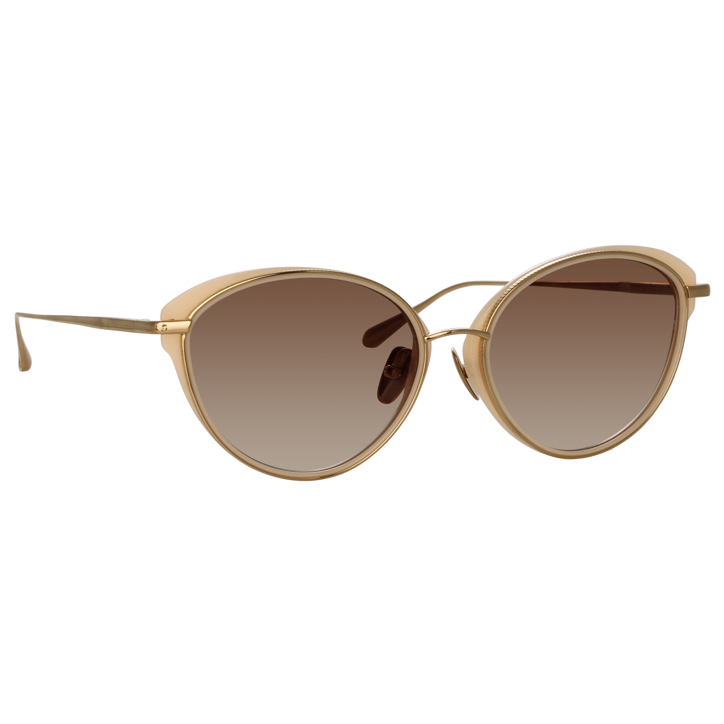Song Sunglasses in 22K Light Gold and Peach