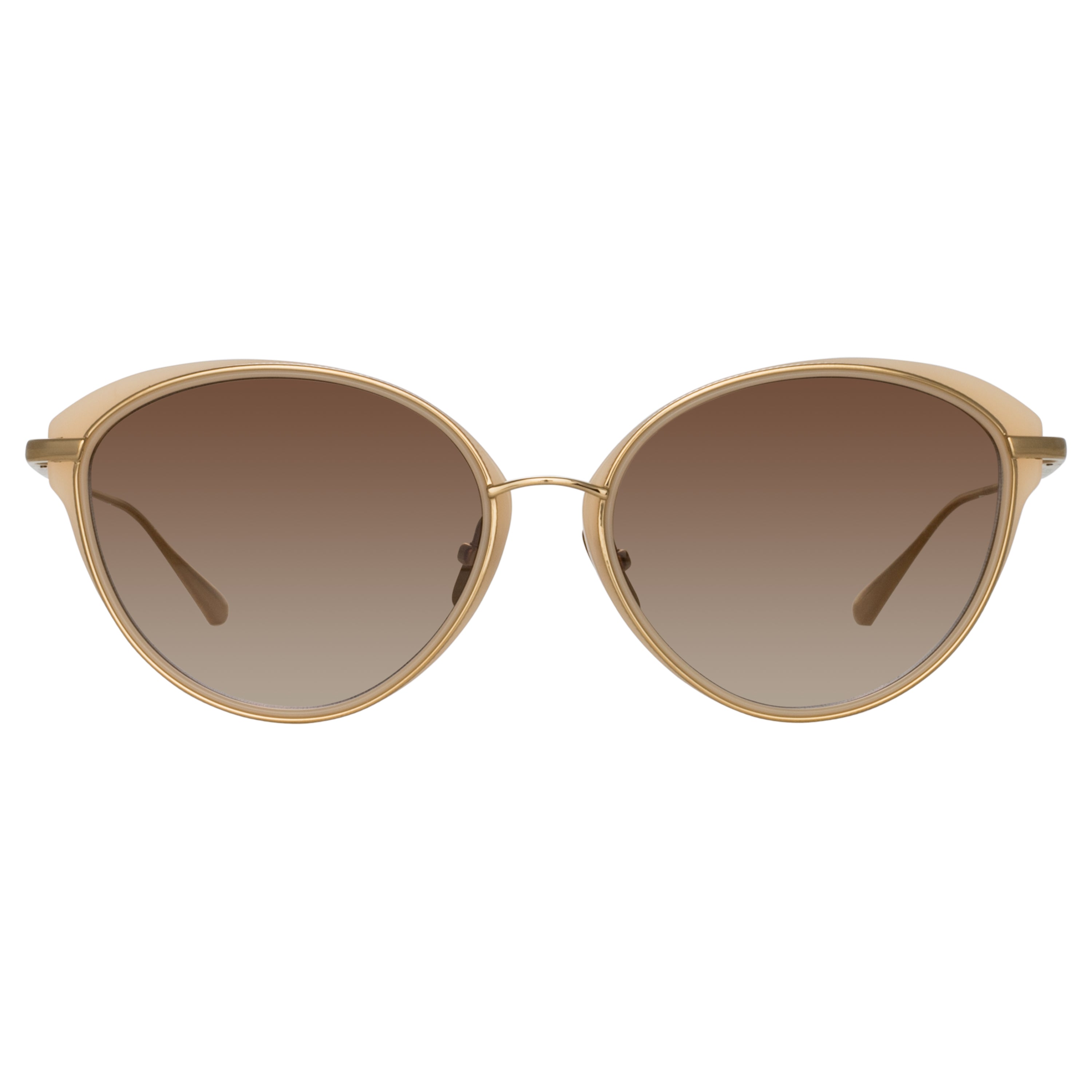 Song Sunglasses in 22K Light Gold and Peach