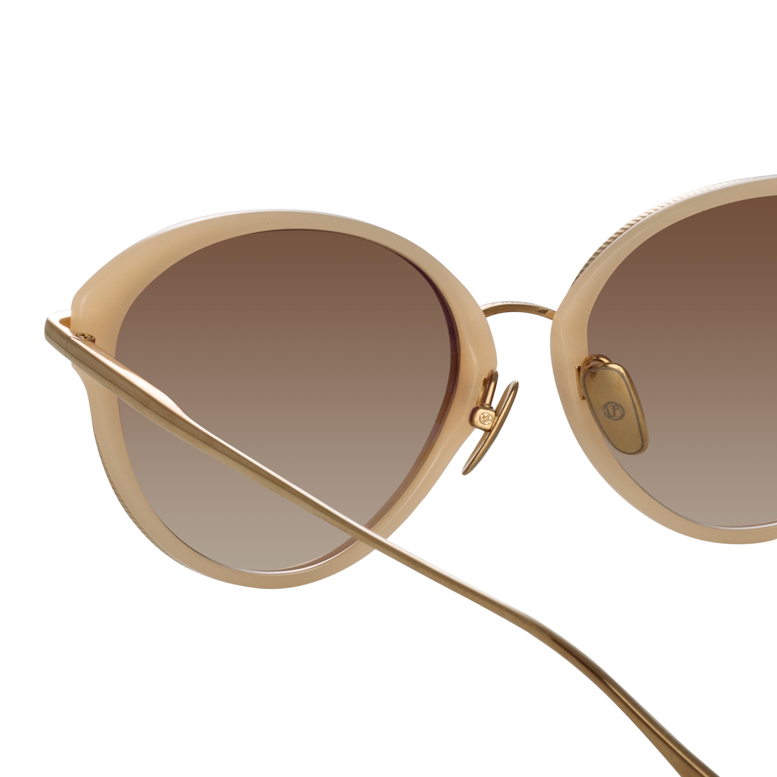 Song Sunglasses in 22K Light Gold and Peach