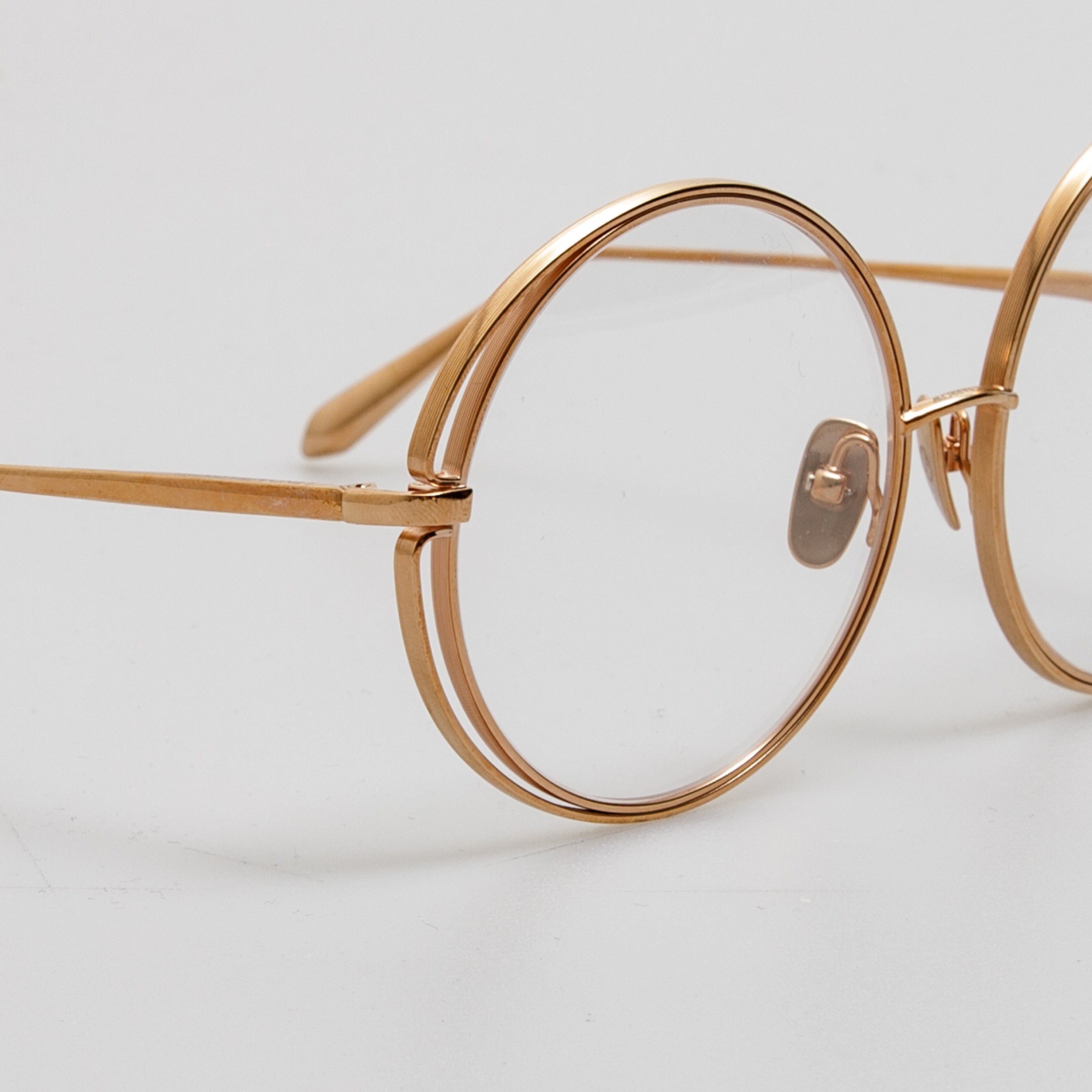 Selene Round Optical Frame in 18K Rose Gold