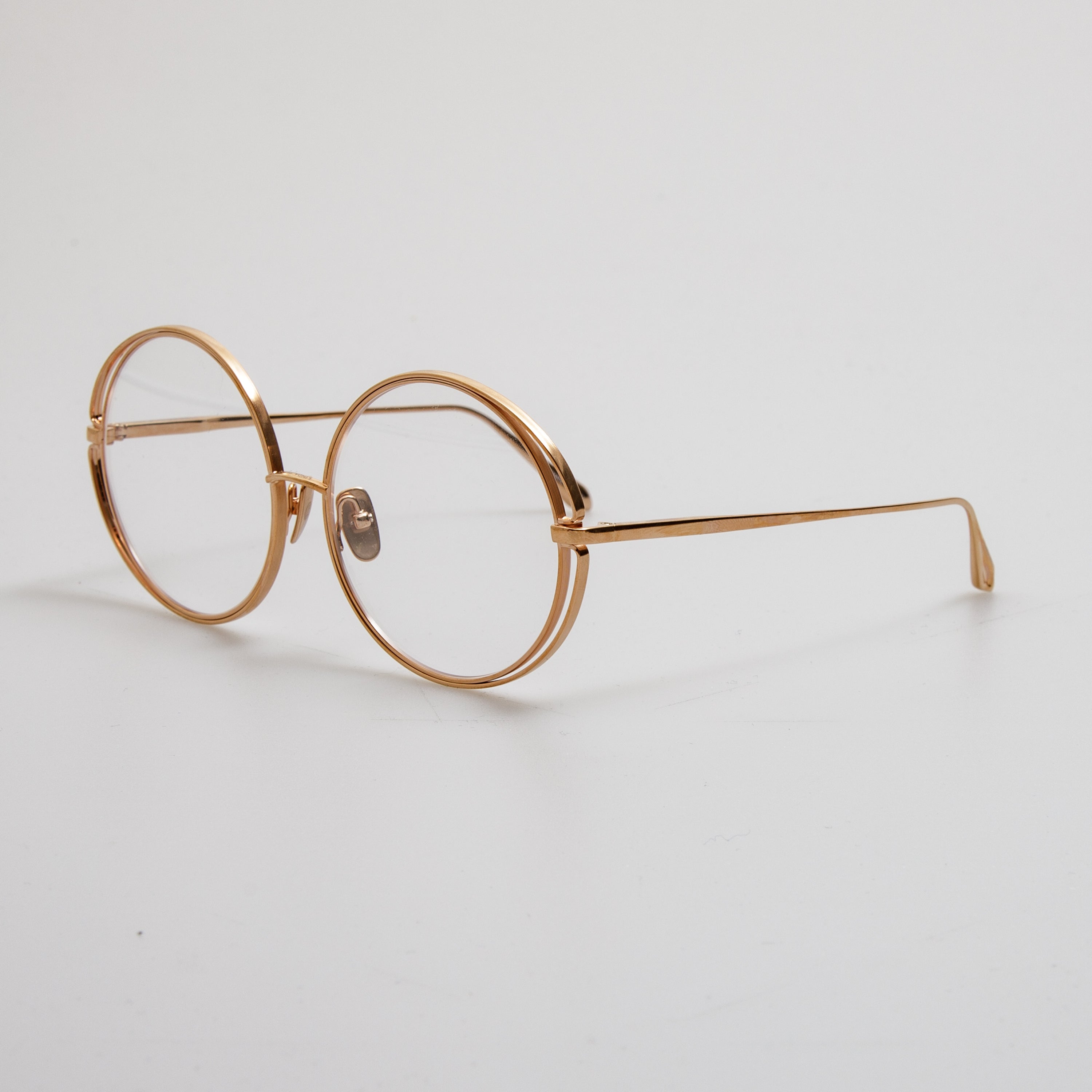Selene Round Optical Frame in 18K Rose Gold