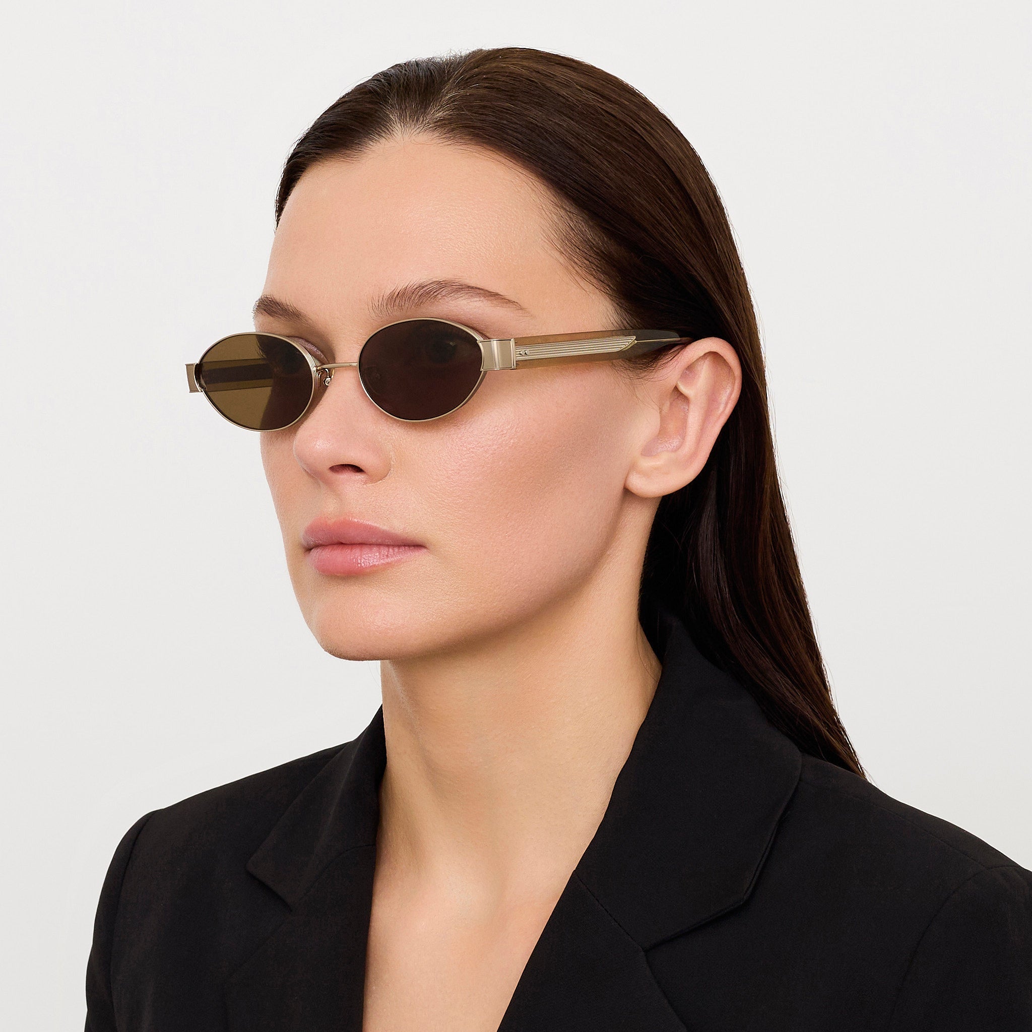 Sadie Sunglasses in 22K Gold and Khaki