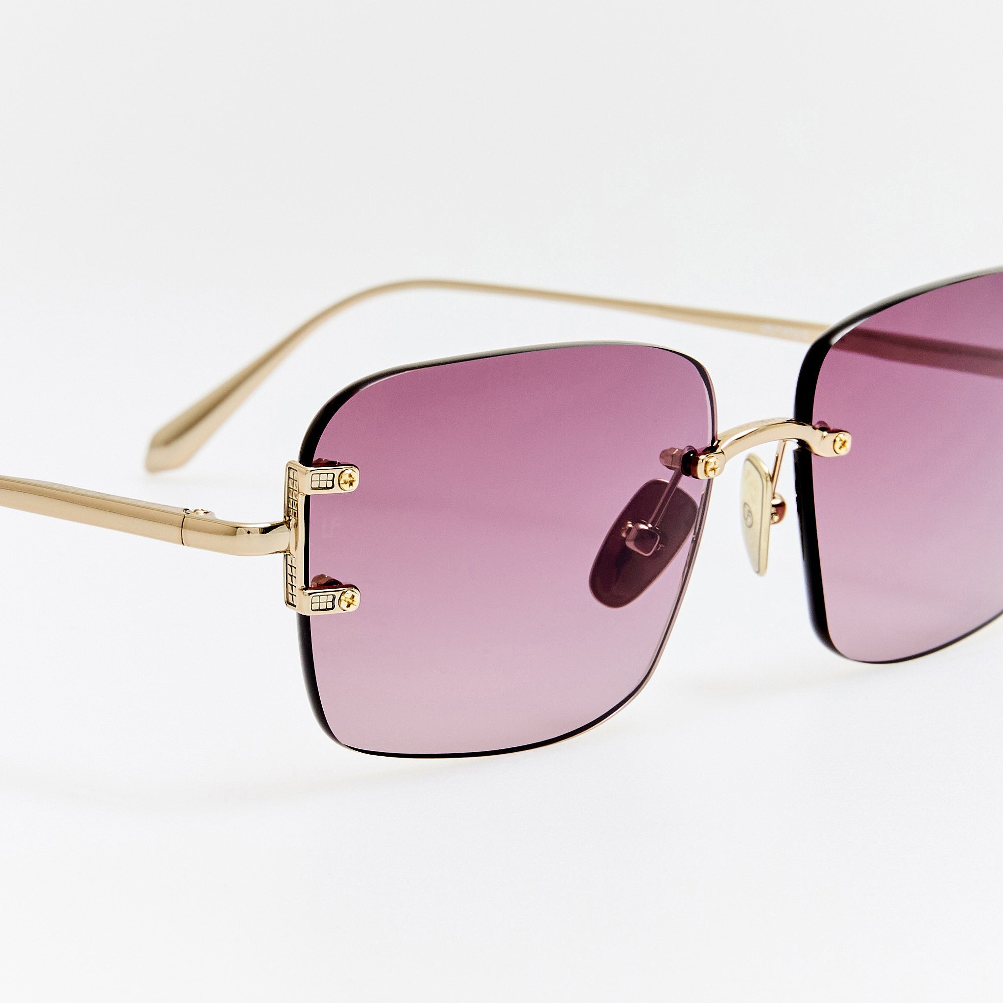 Sasha Sunglasses in 22K Gold and Mauve