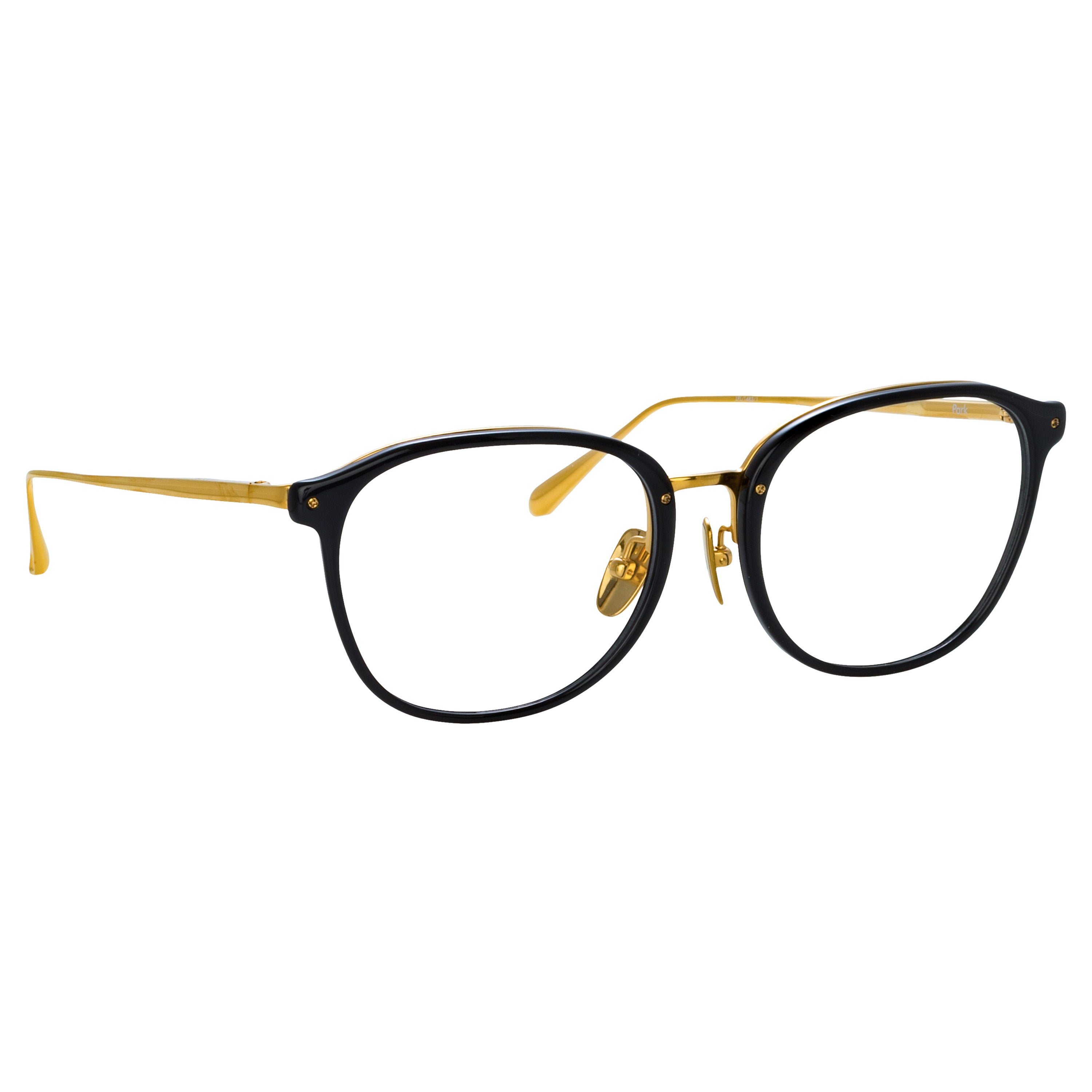 Park Optical in Black and 22K Yellow Gold