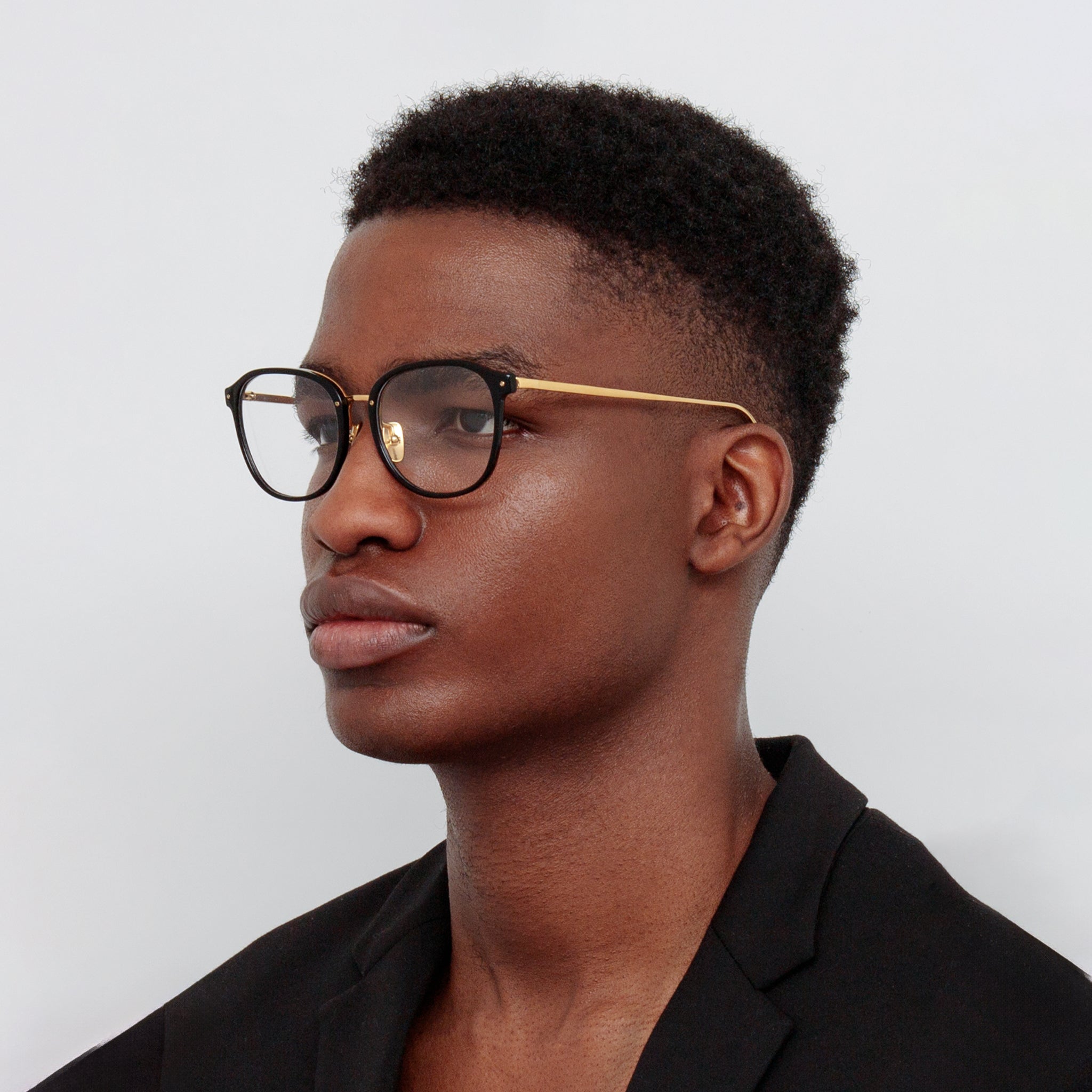 Park Optical in Black and 22K Yellow Gold