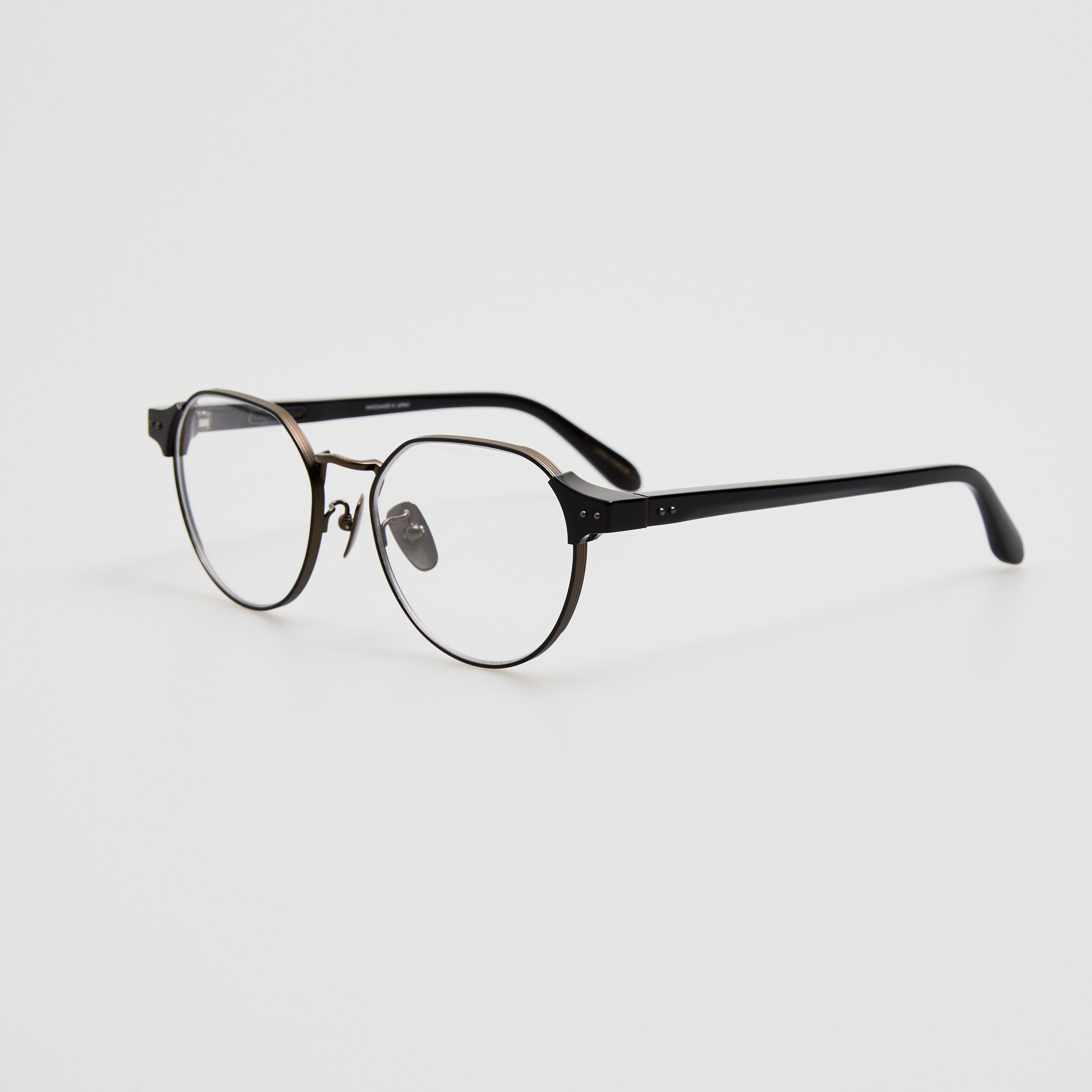 Jonathan Angular Optical Frame in Black Matt Nickel