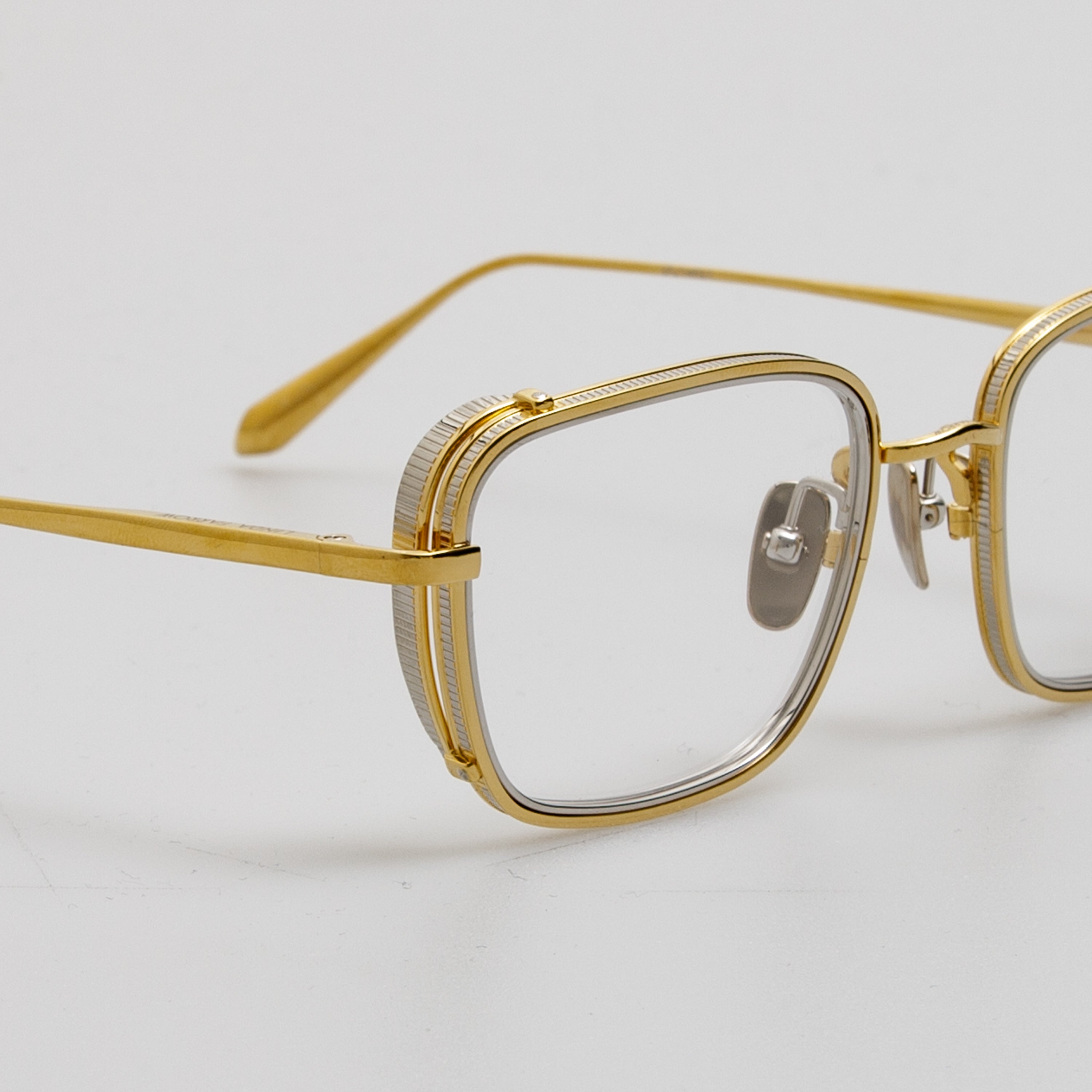 Ofer Rectangular Optical Frame in 22K Yellow Gold