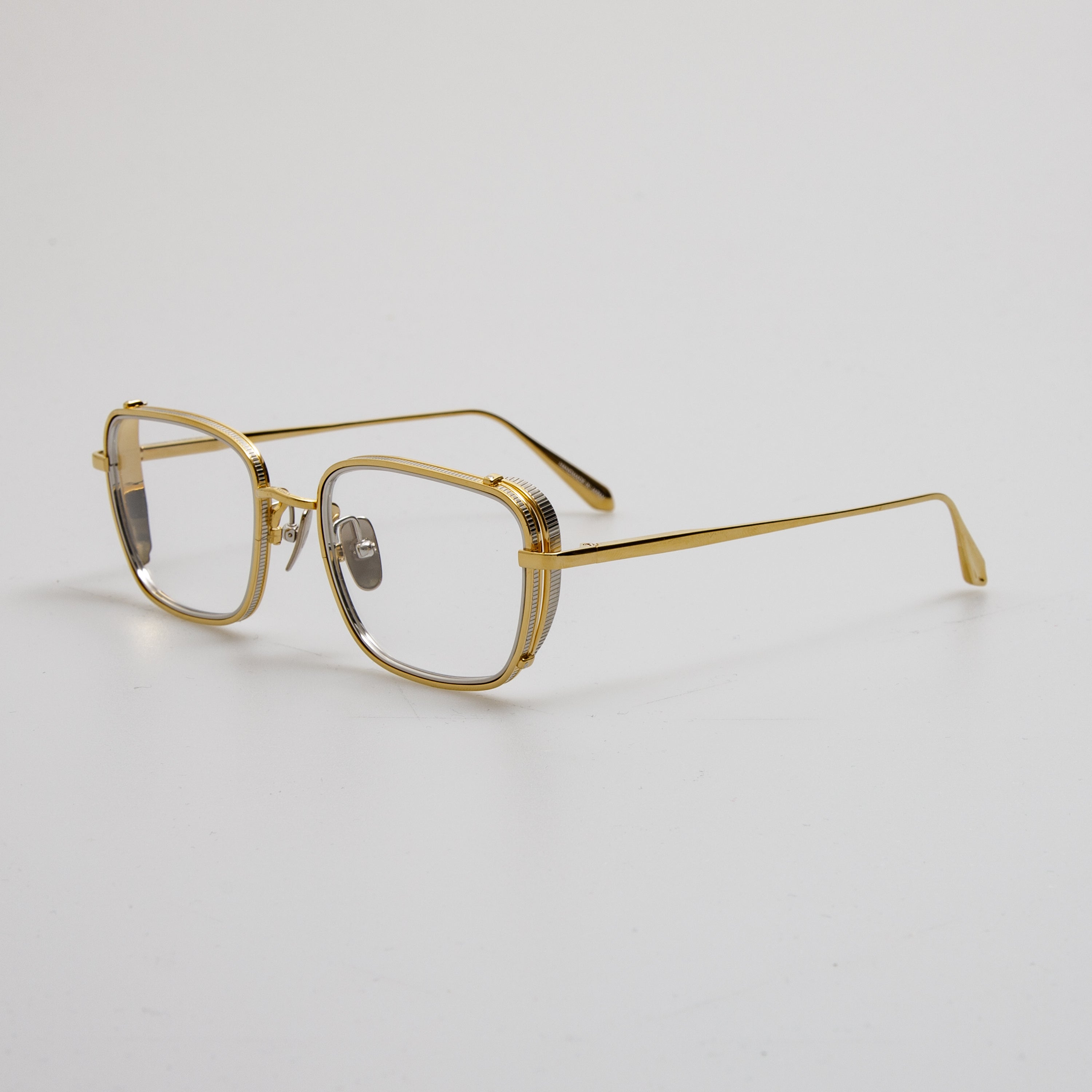 Ofer Rectangular Optical Frame in 22K Yellow Gold