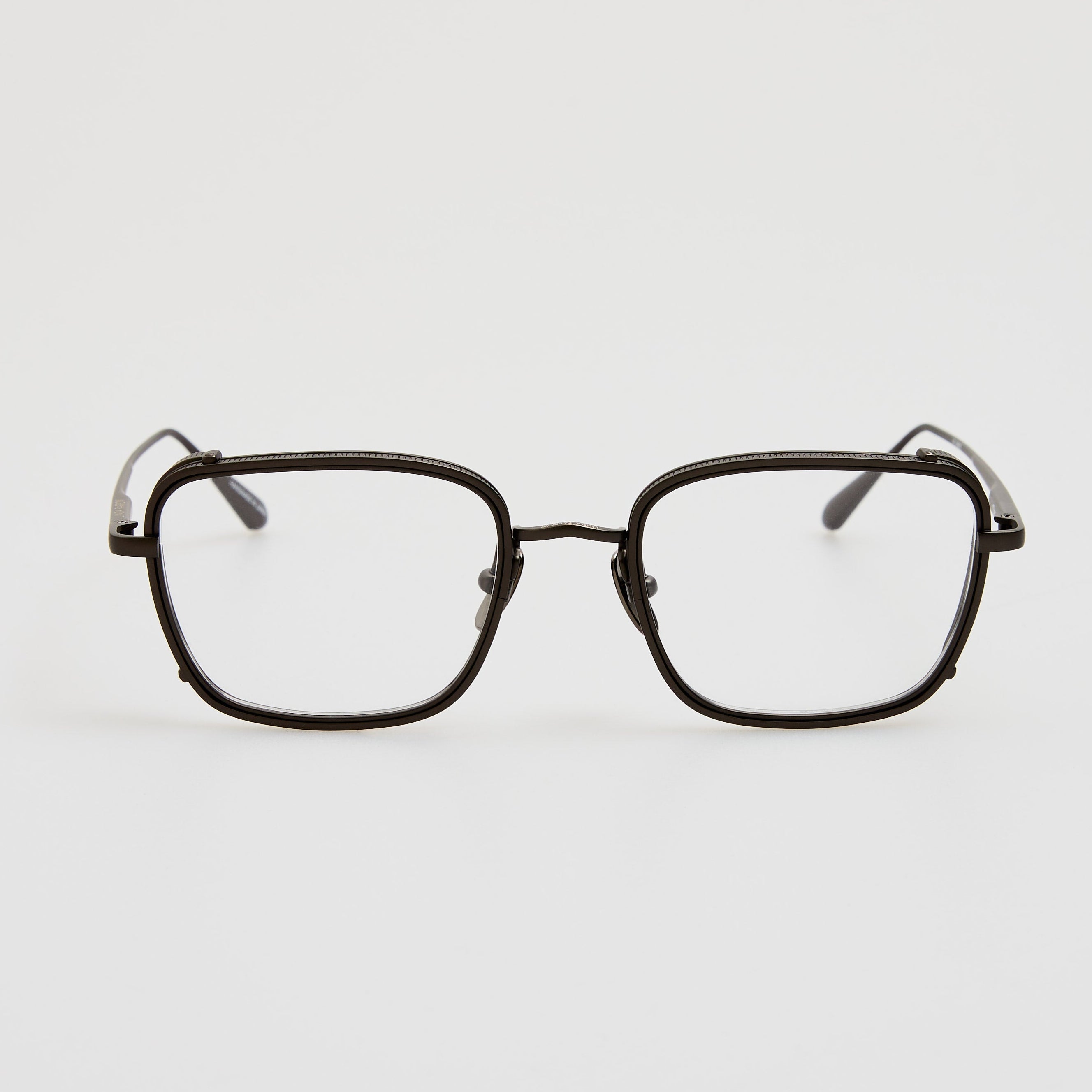 Ofer Rectangular Optical Frame in Matt Black Nickel
