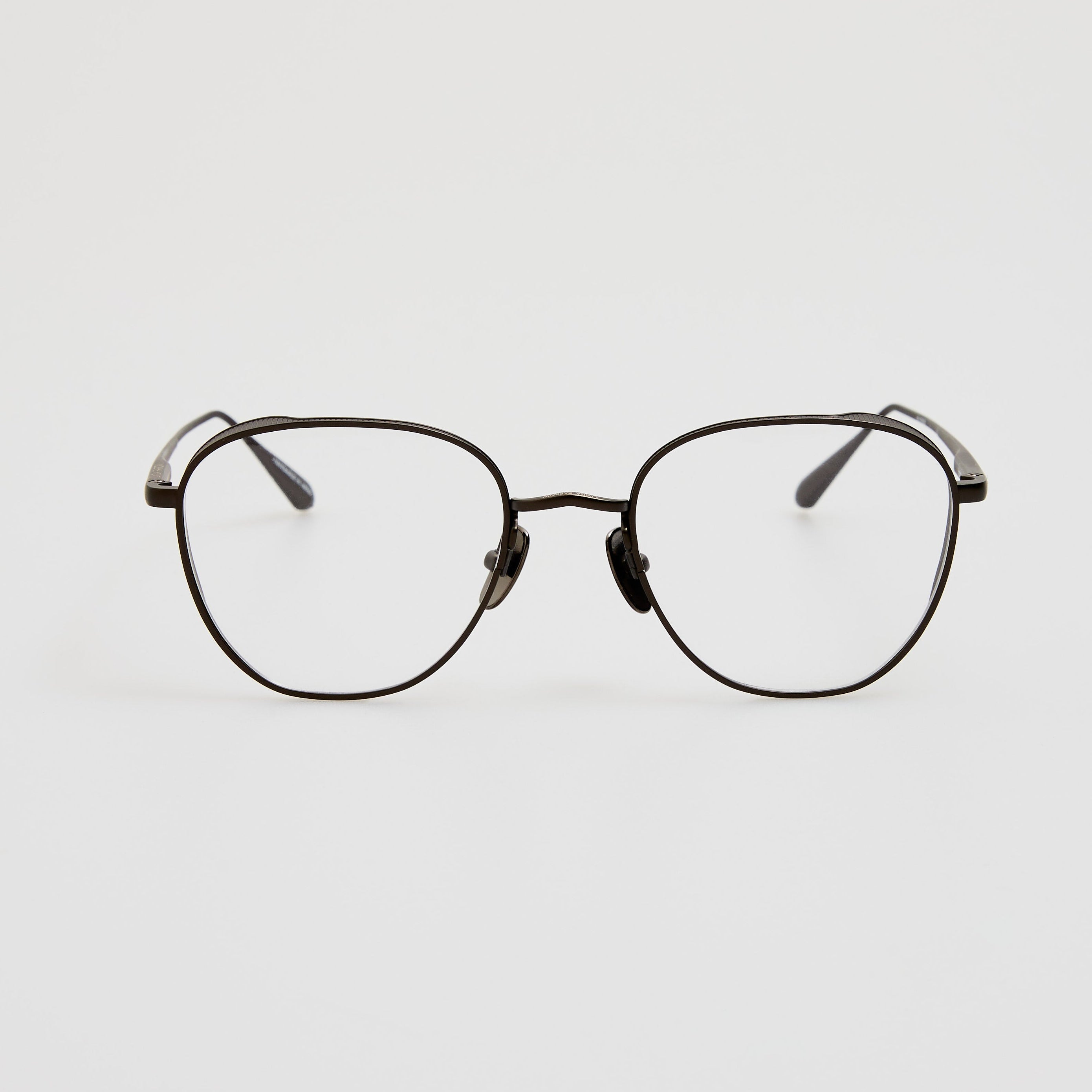 Hardy Oval Optical Frame in Matt Black Nickel