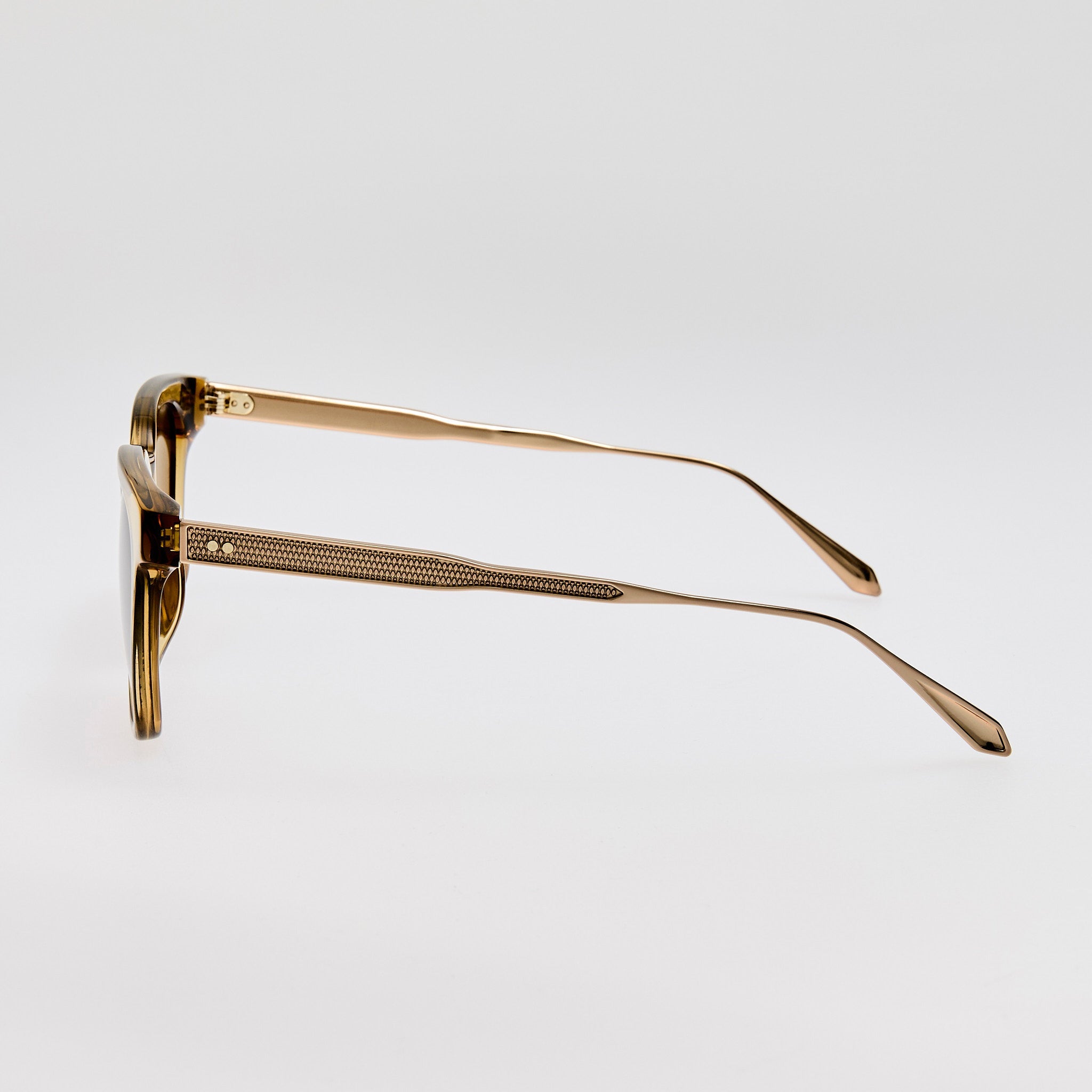 Evans Sunglasses in Khaki and Gold