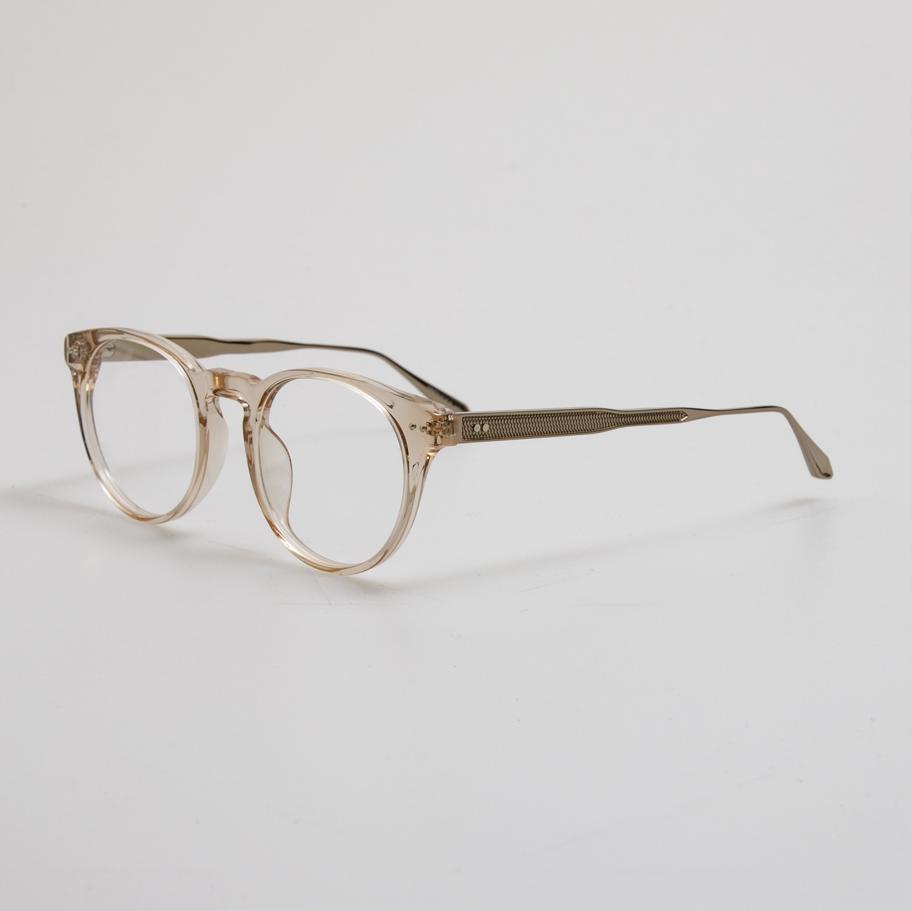 Kaan Oval Optical Frame in 22K Light Gold