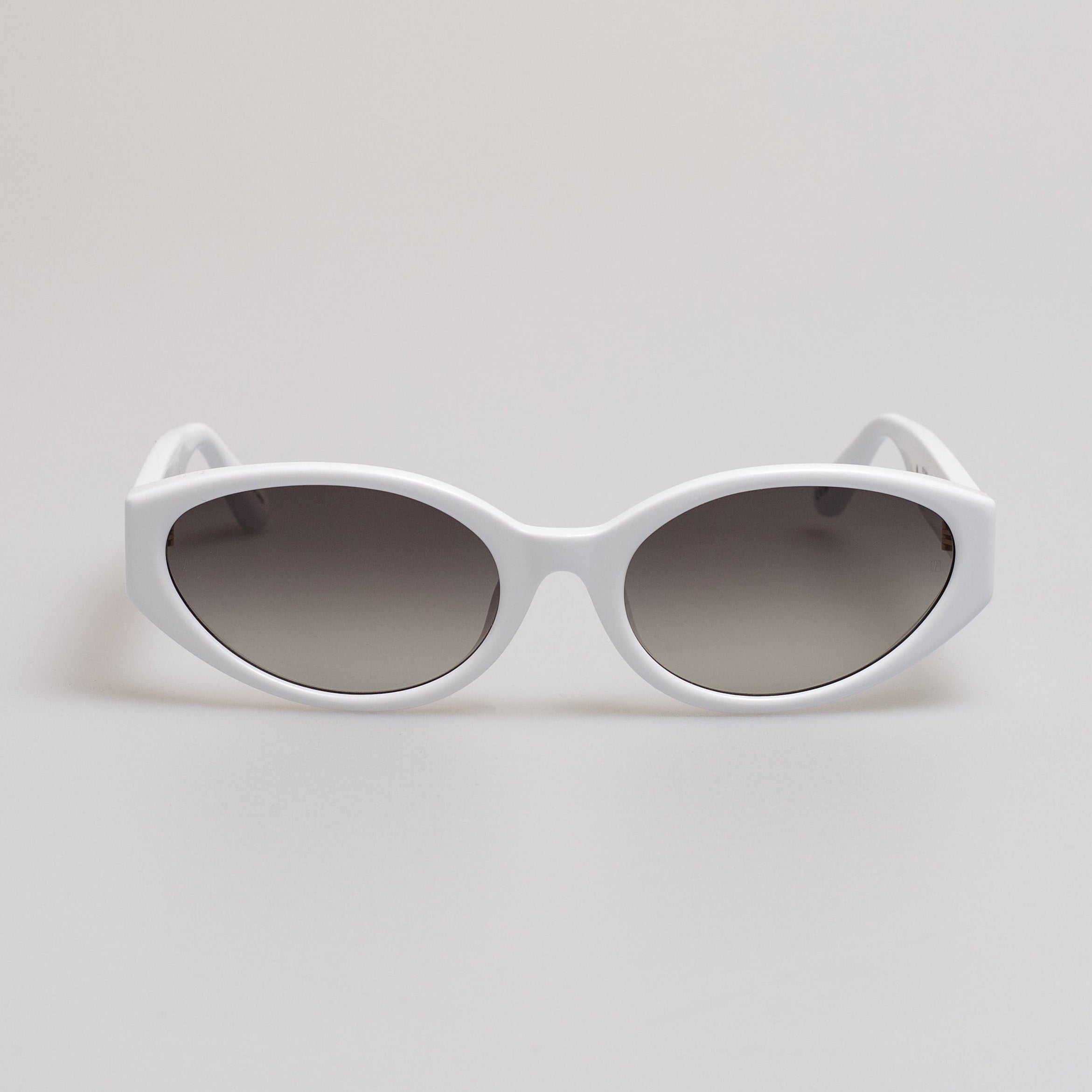 Lyra Oval Sunglasses in White