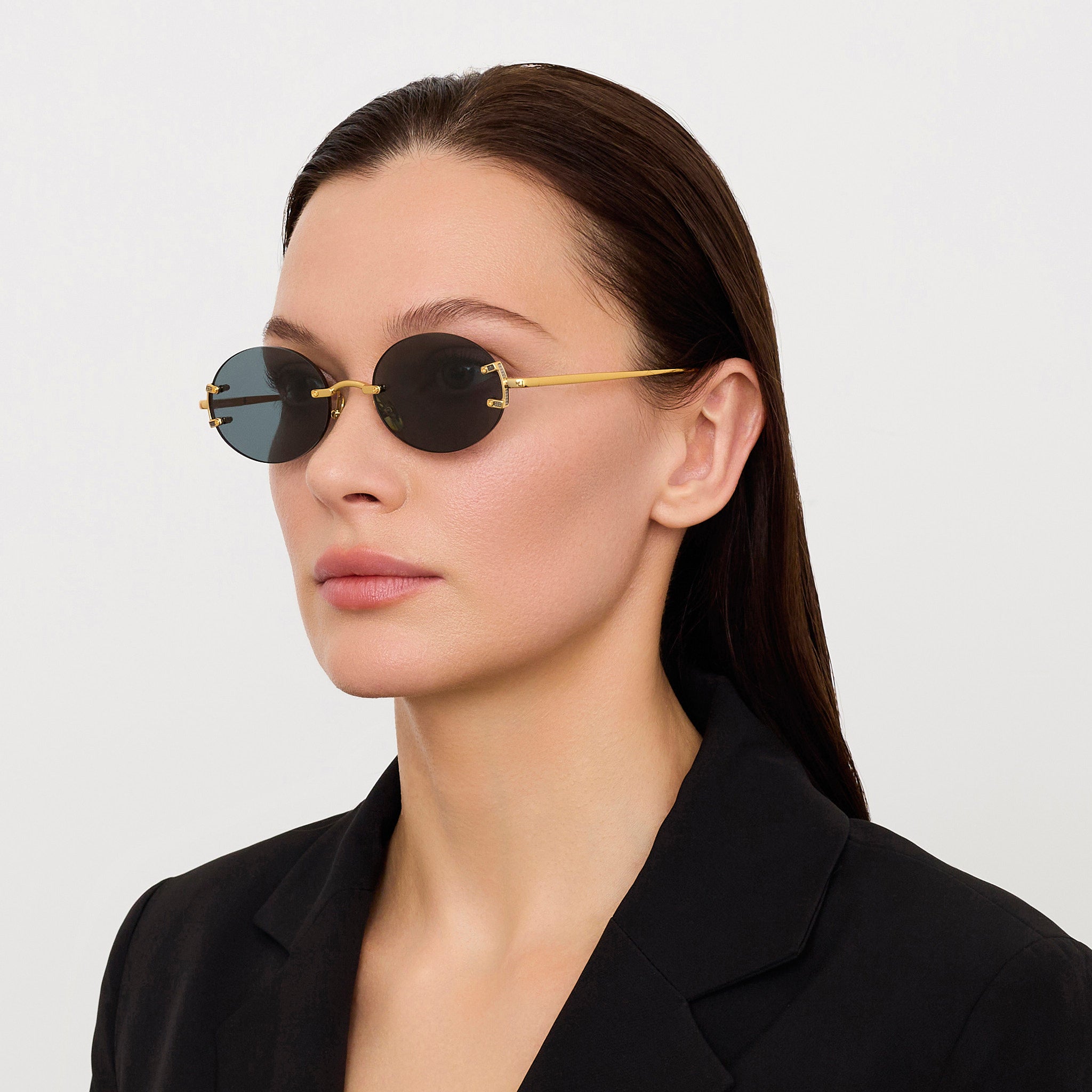 Stella Sunglesses in Grey and Gold