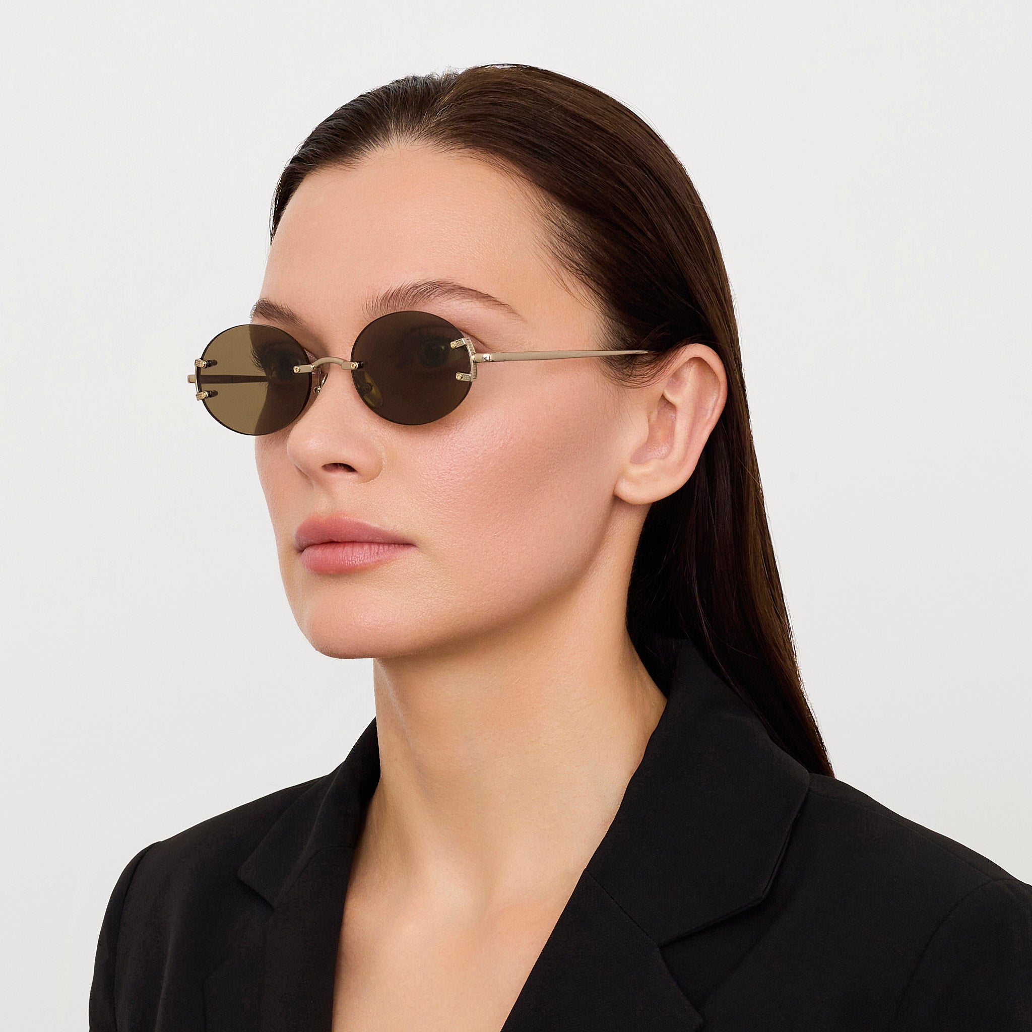 Stella Sunglasses in Brown and Gold
