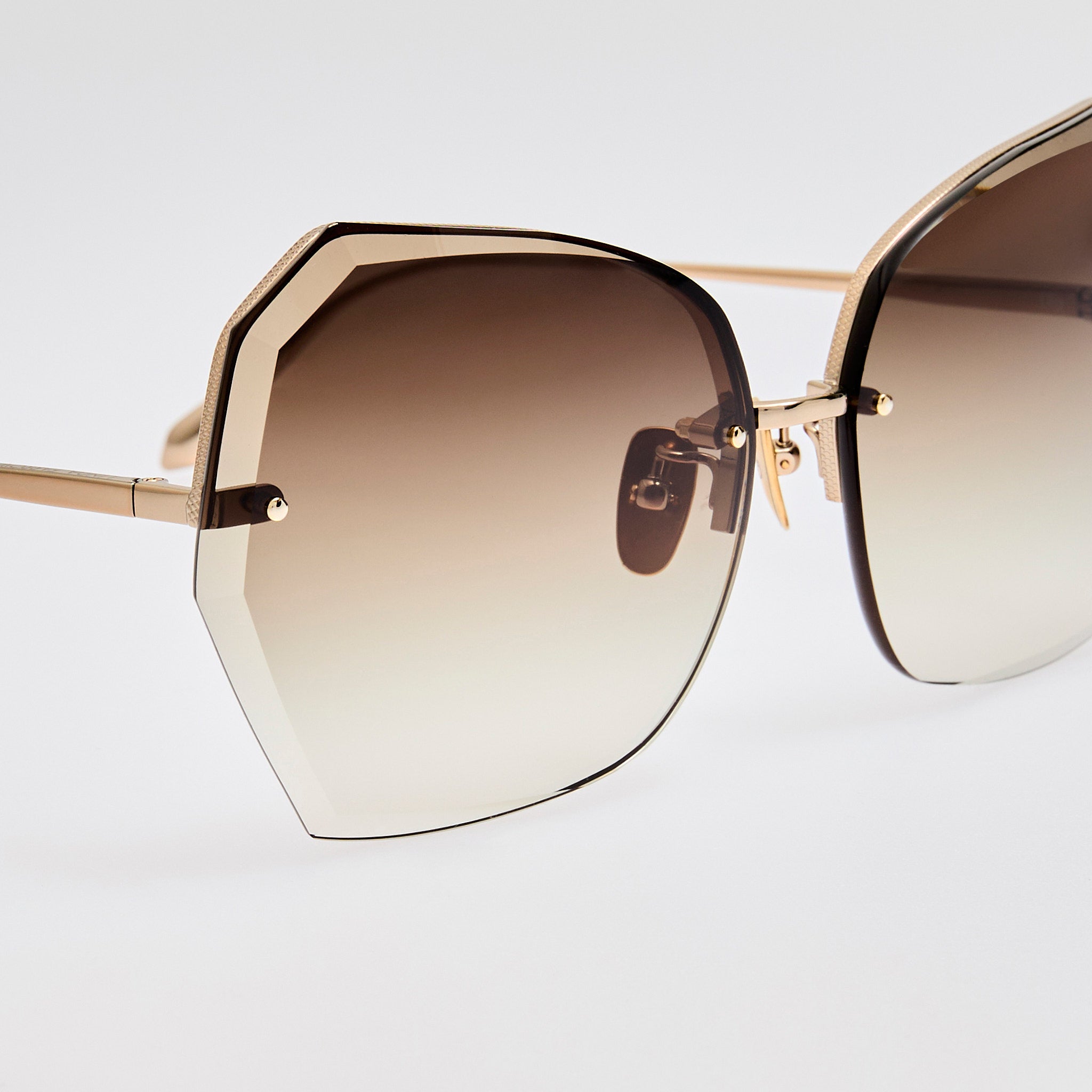 Lila Sunglasses in Mocha and Gold