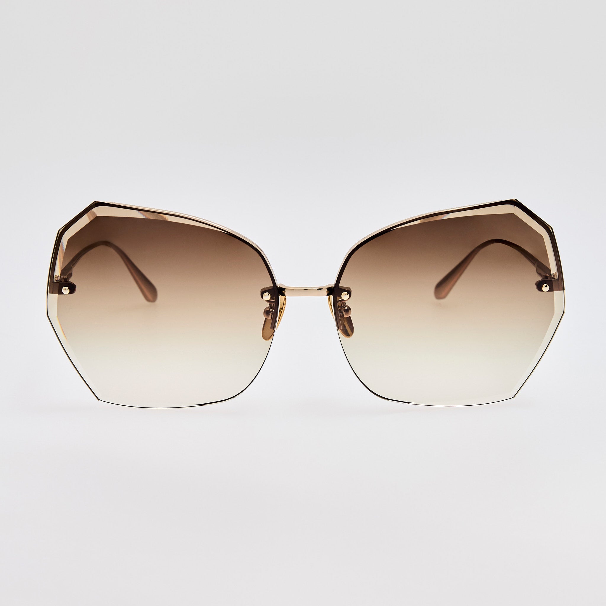 Lila Sunglasses in Mocha and Gold
