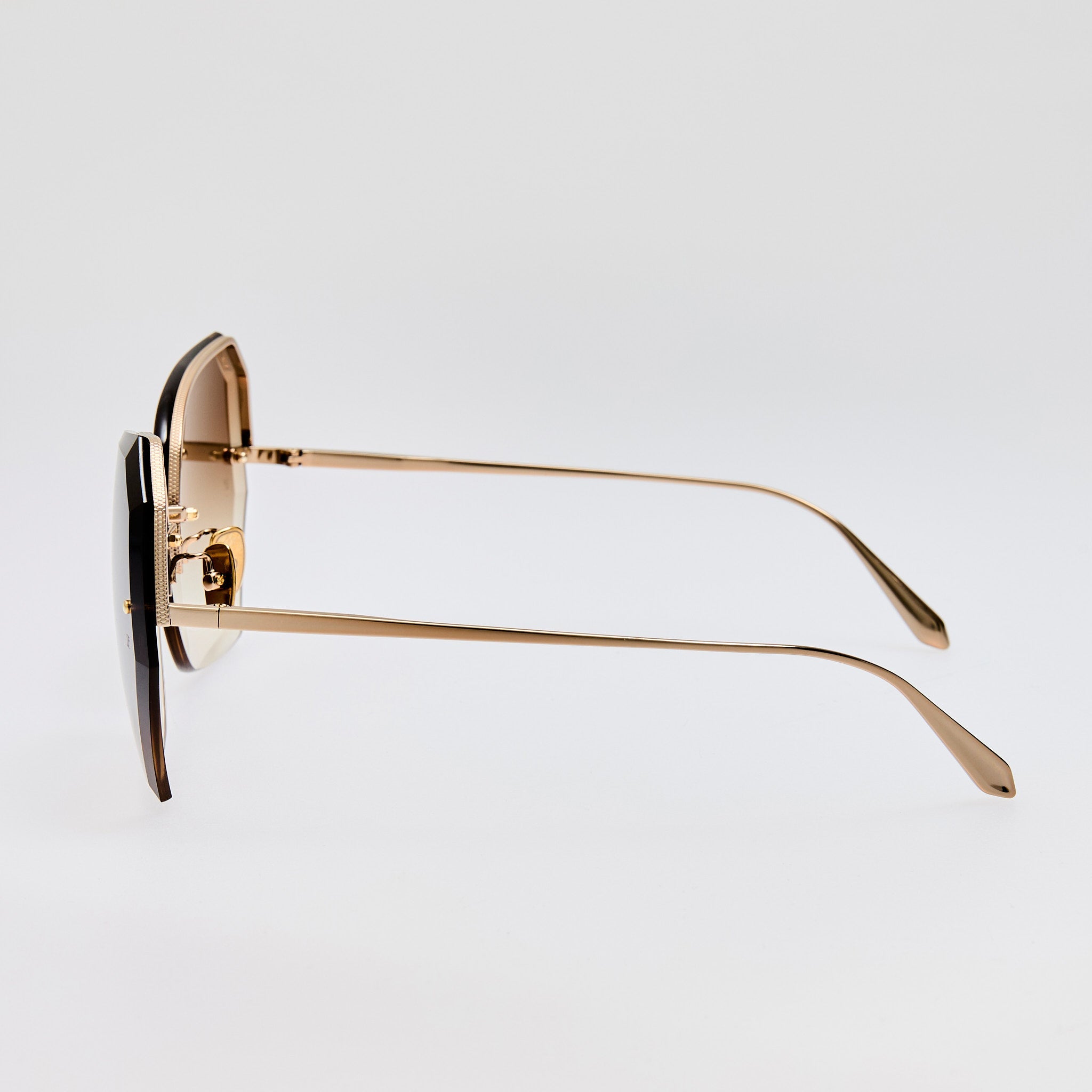 Lila Sunglasses in Mocha and Gold