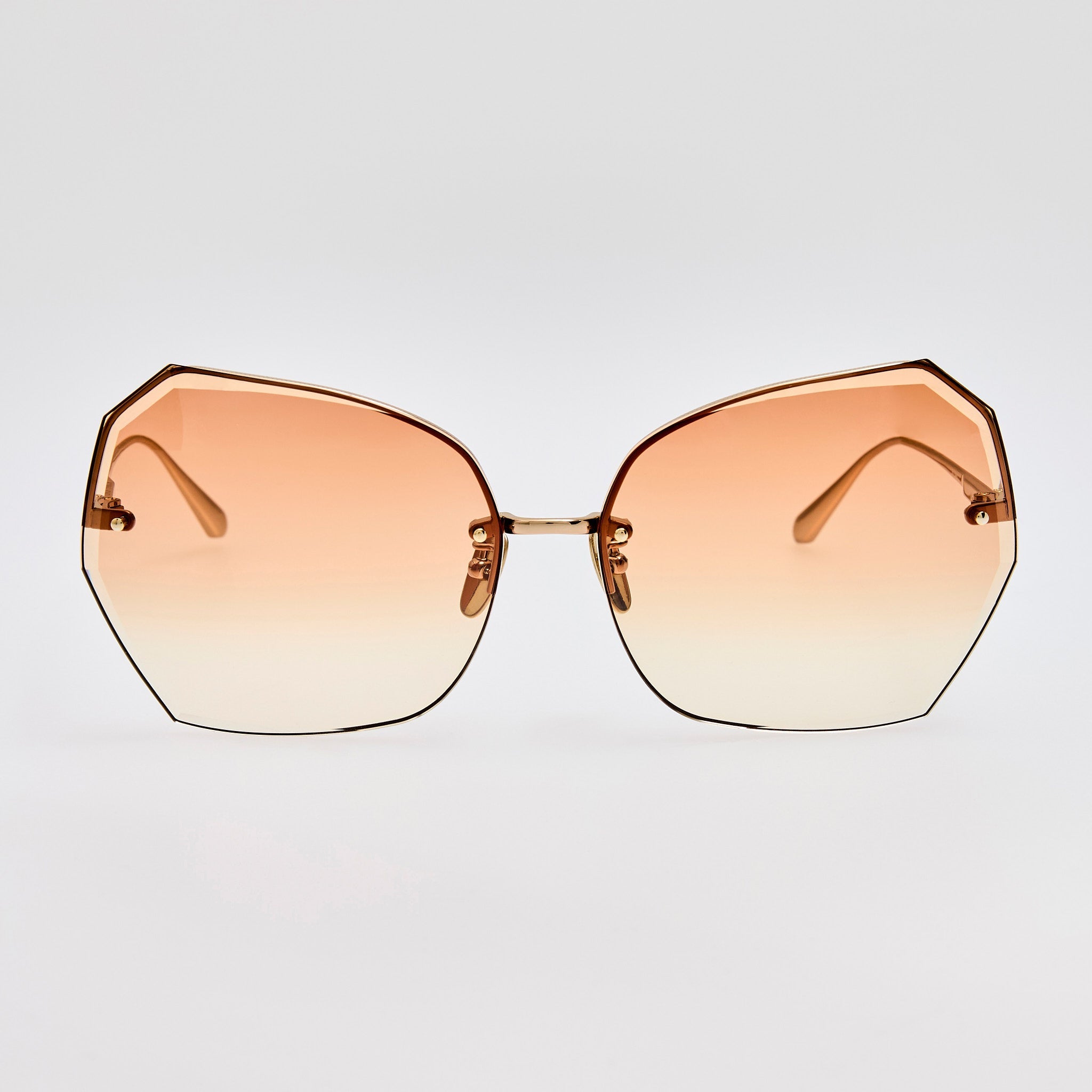 Lila Sunglasses in Camel and Gold