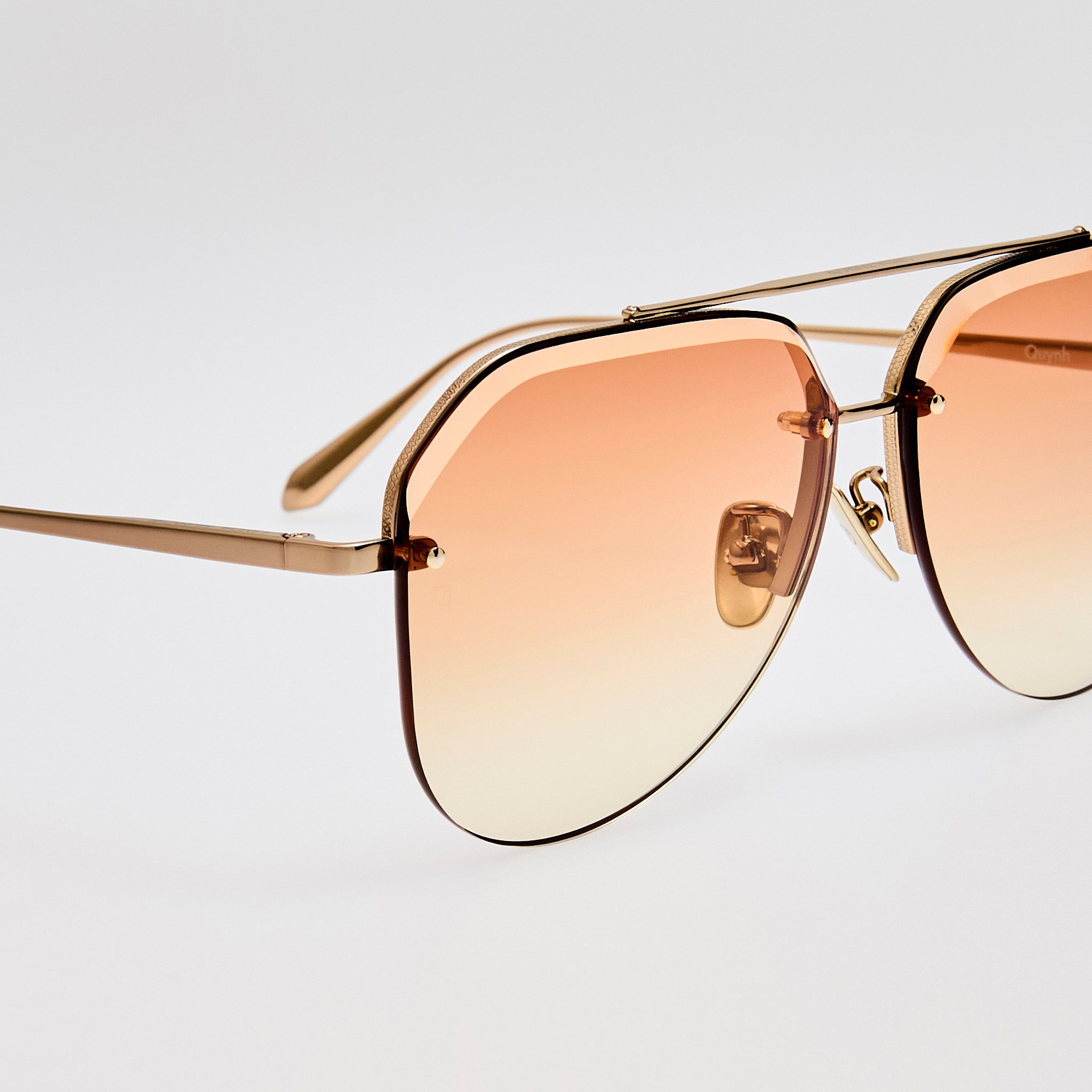 Quynh Sunglasses in Camel and Gold