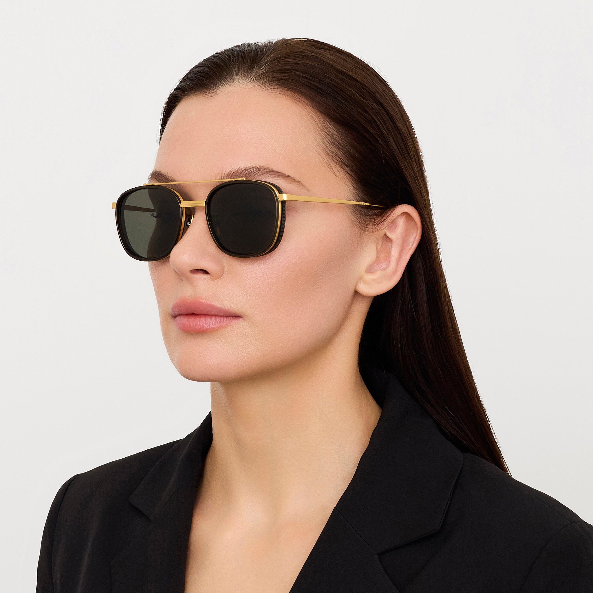 Varo Sunglasses in Grey and Gold