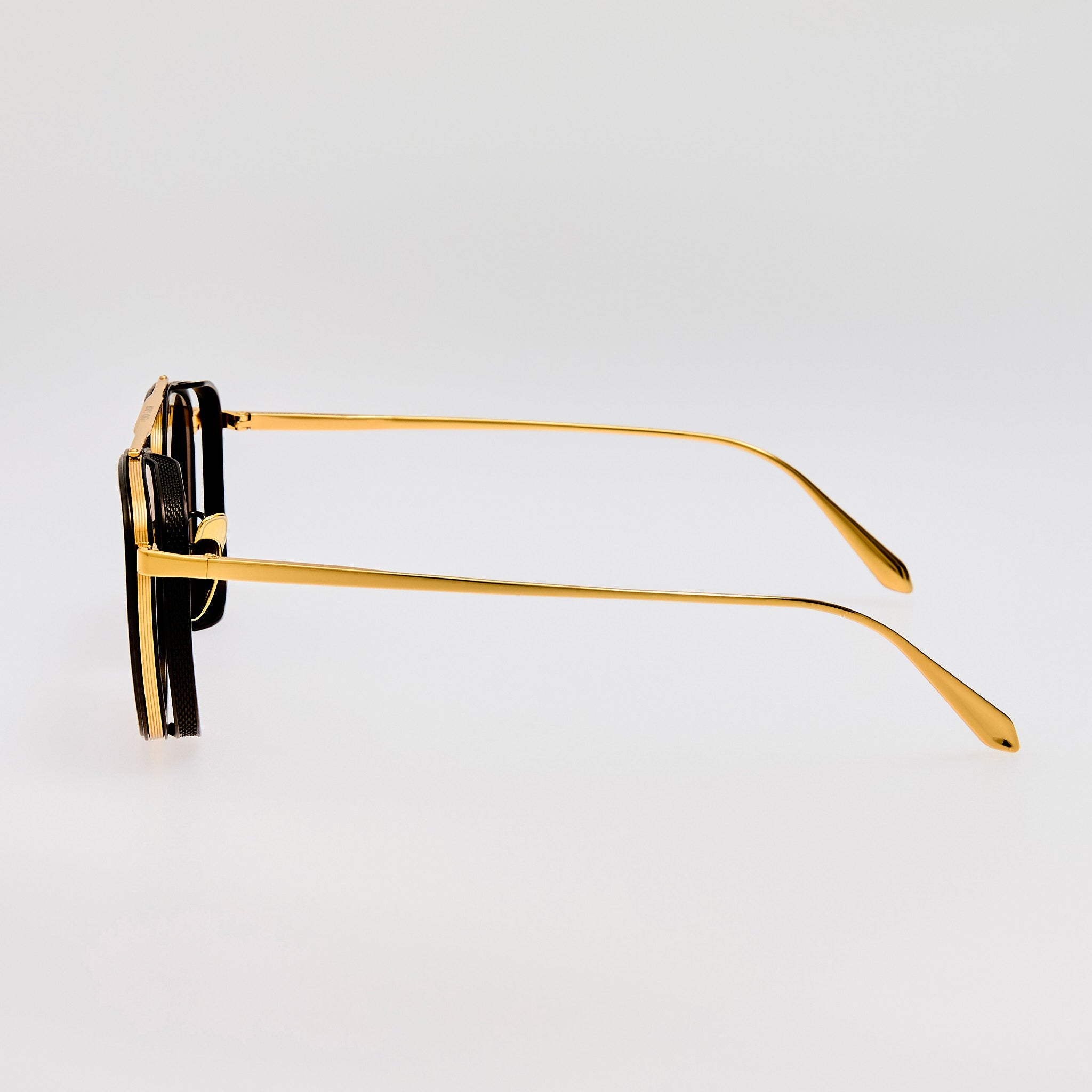 Varo Sunglasses in Grey and Gold