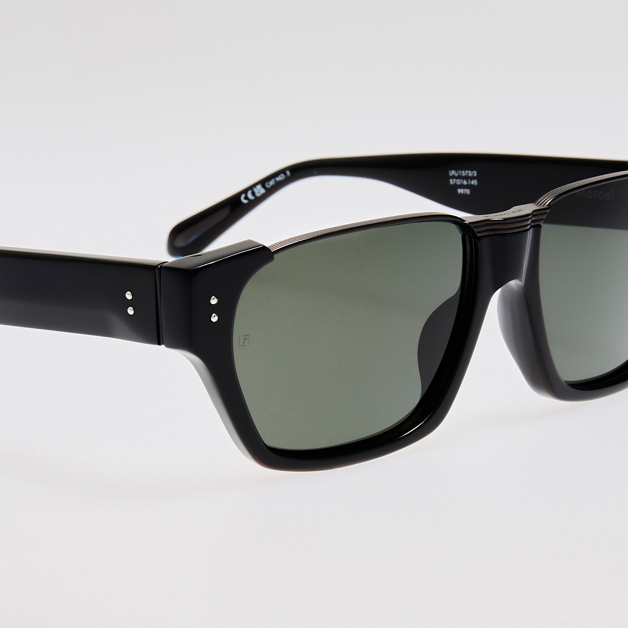 Marcel Sunglasses in Black Matt Nickel