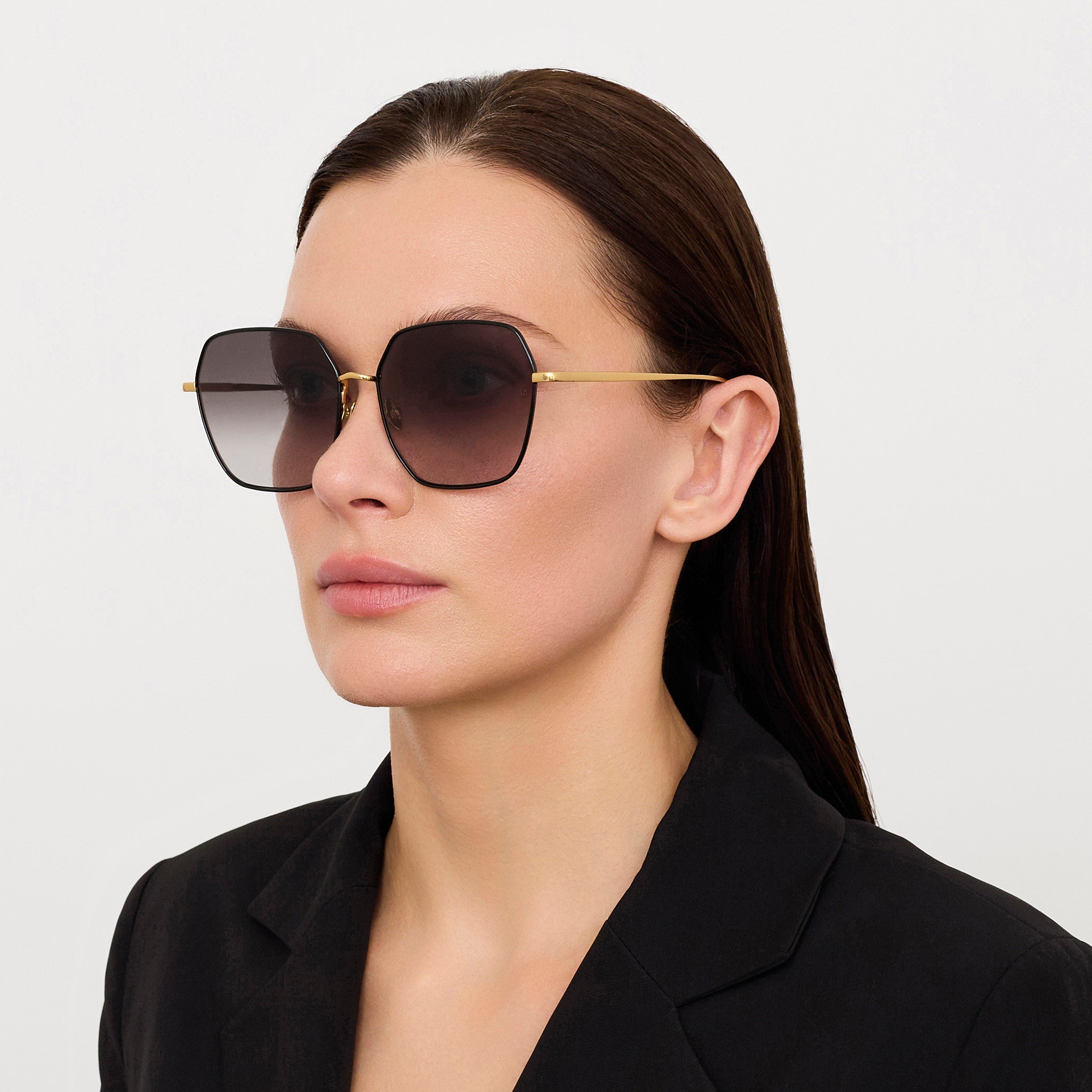Darcie Sunglasses in Black and Gold