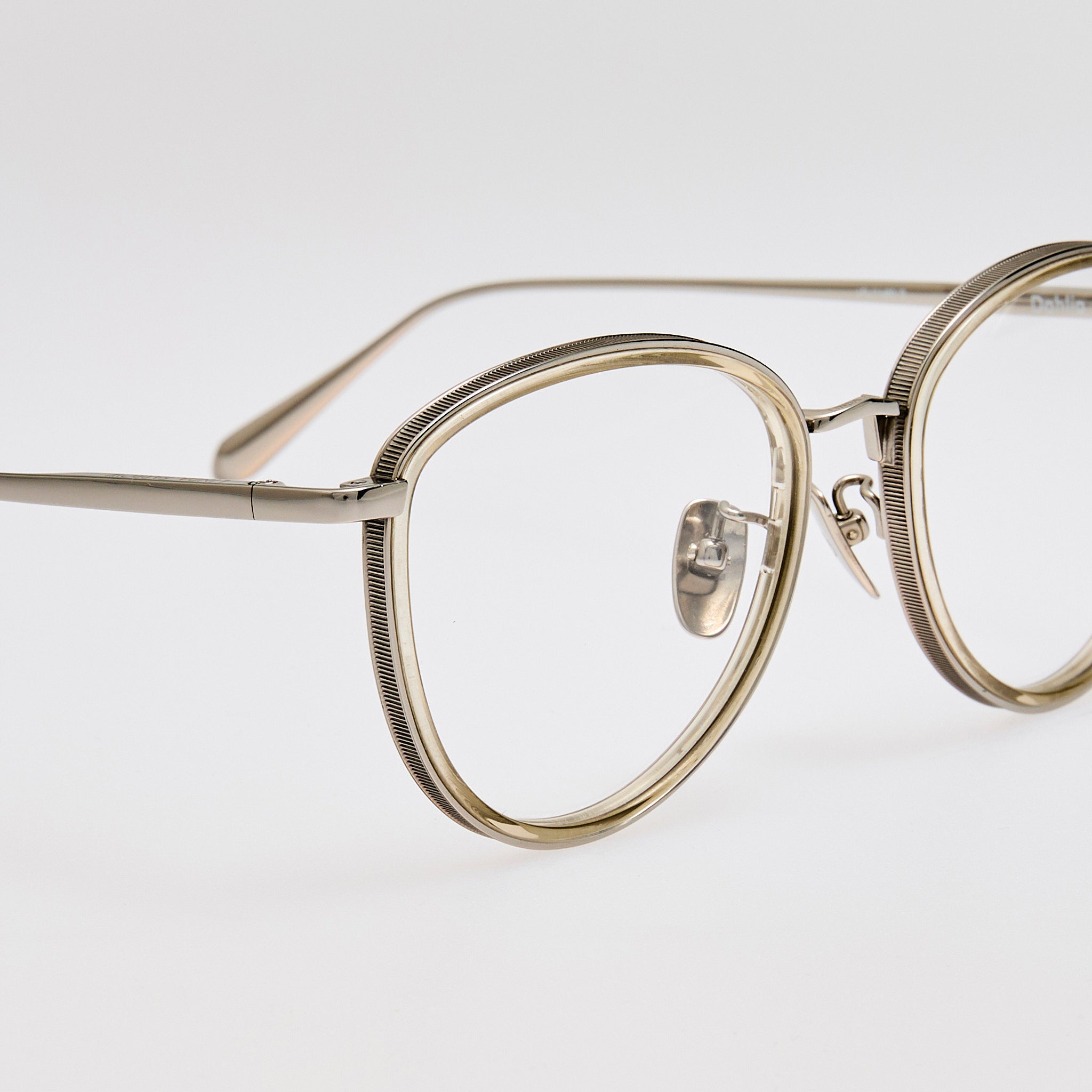 Dahlia Optical in Truffle and 22K White Gold