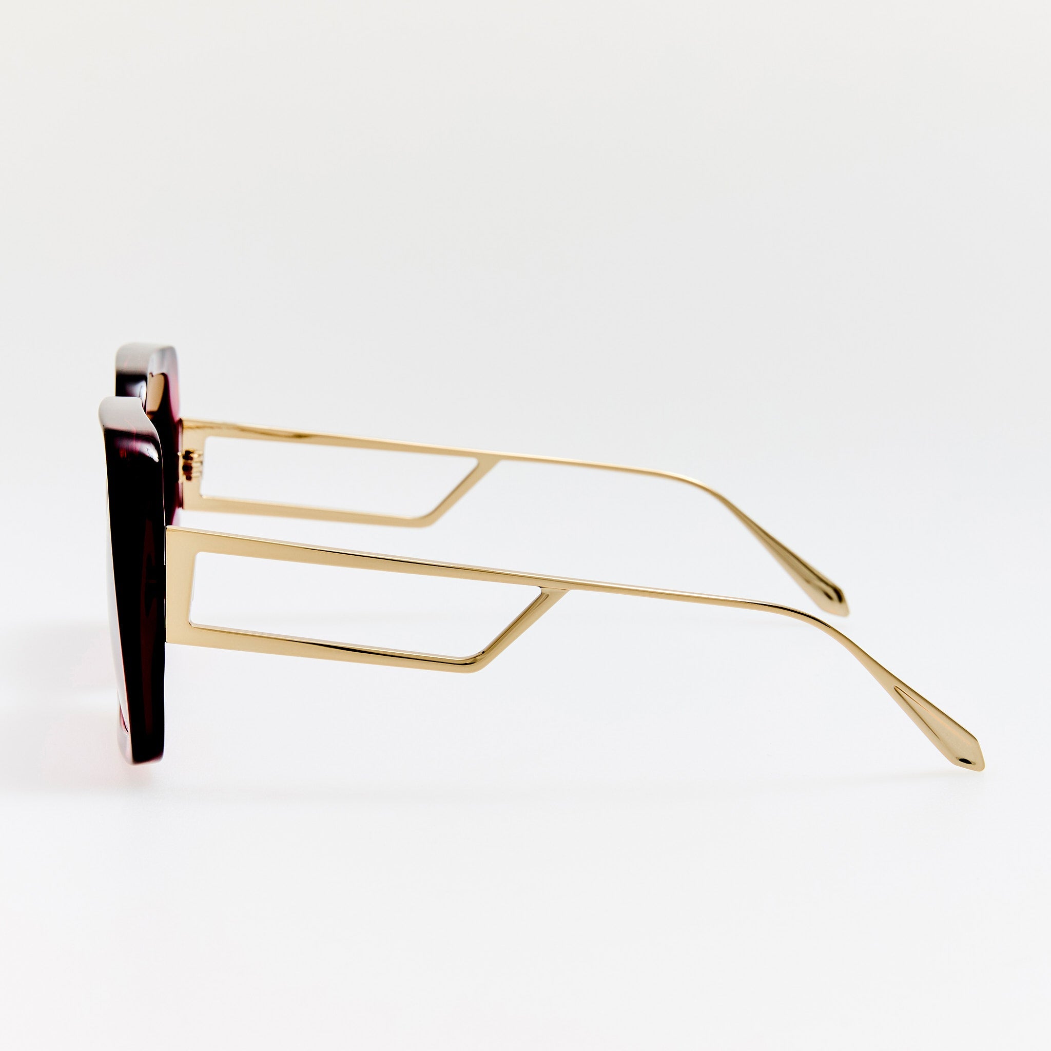 Macy Vista Temple Sunglasses in Wine