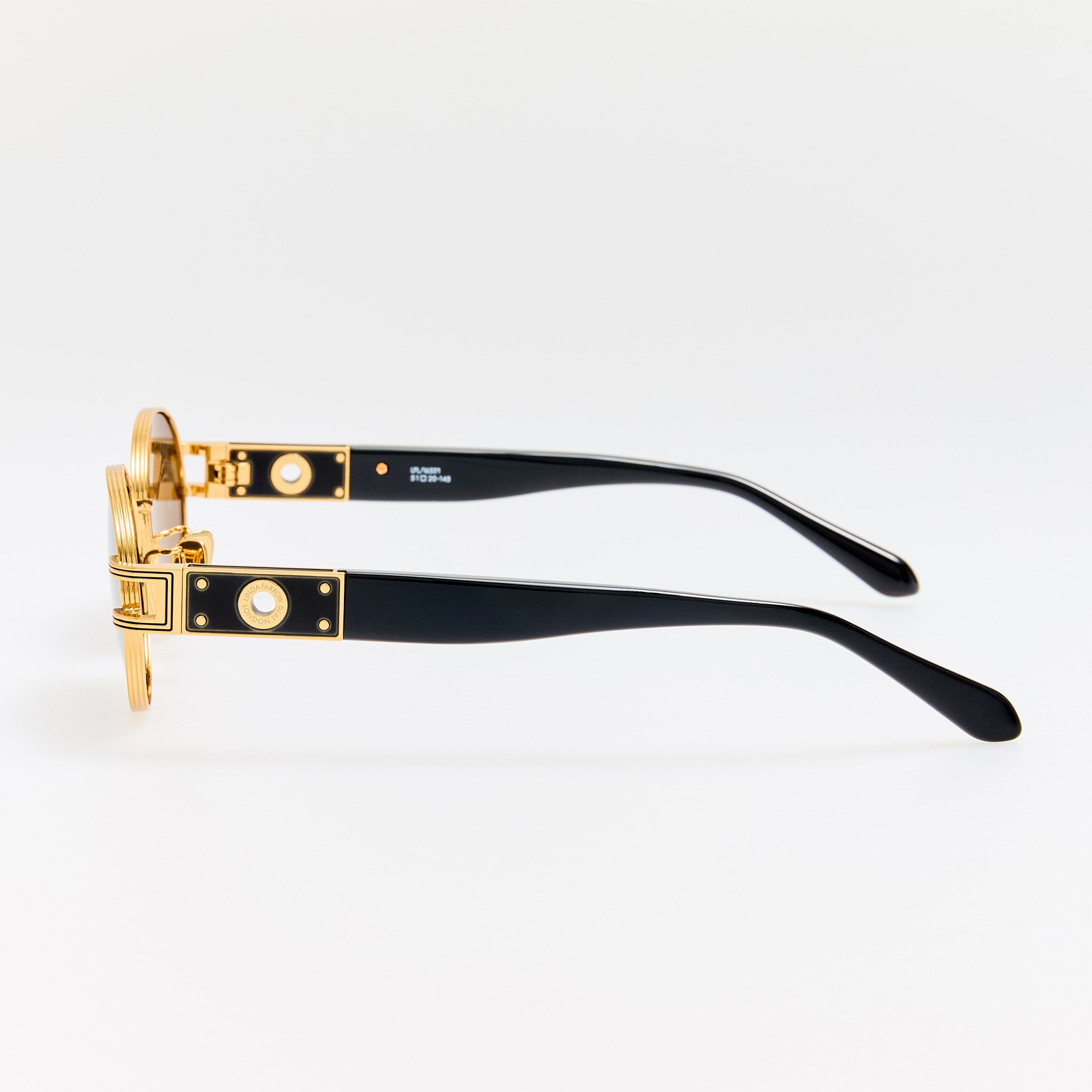 Phoebe Sunglasses in 22K Gold and Black