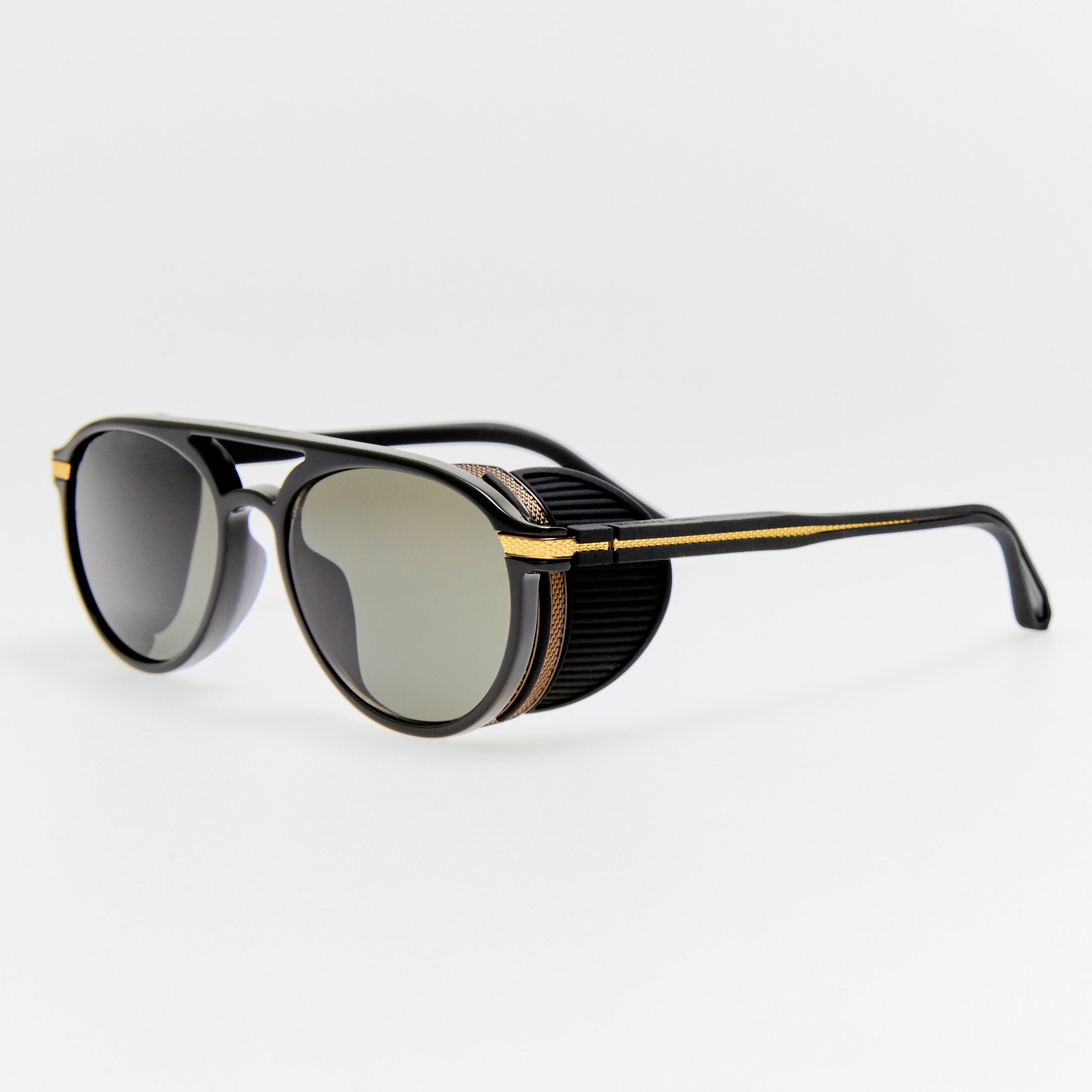 Sutton Explorer Sunglasses in 22K Gold and Black
