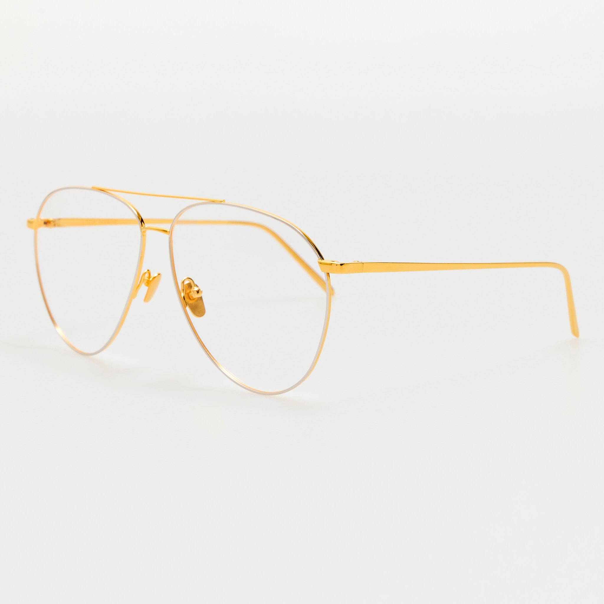 Kirk Aviator Optical Frame in 22K Yellow Gold