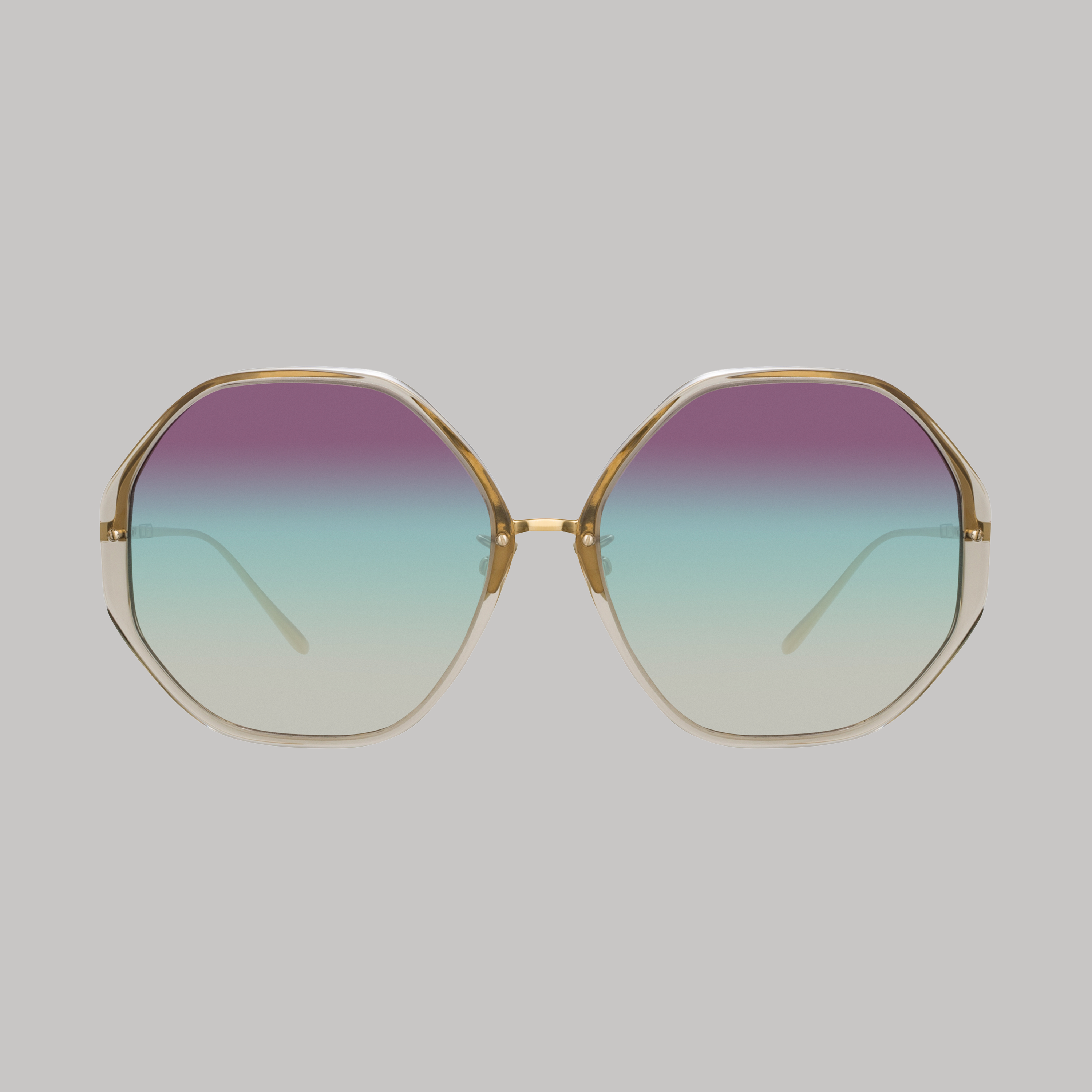 Alona Sunglasses in Truffle and Purple Gradient