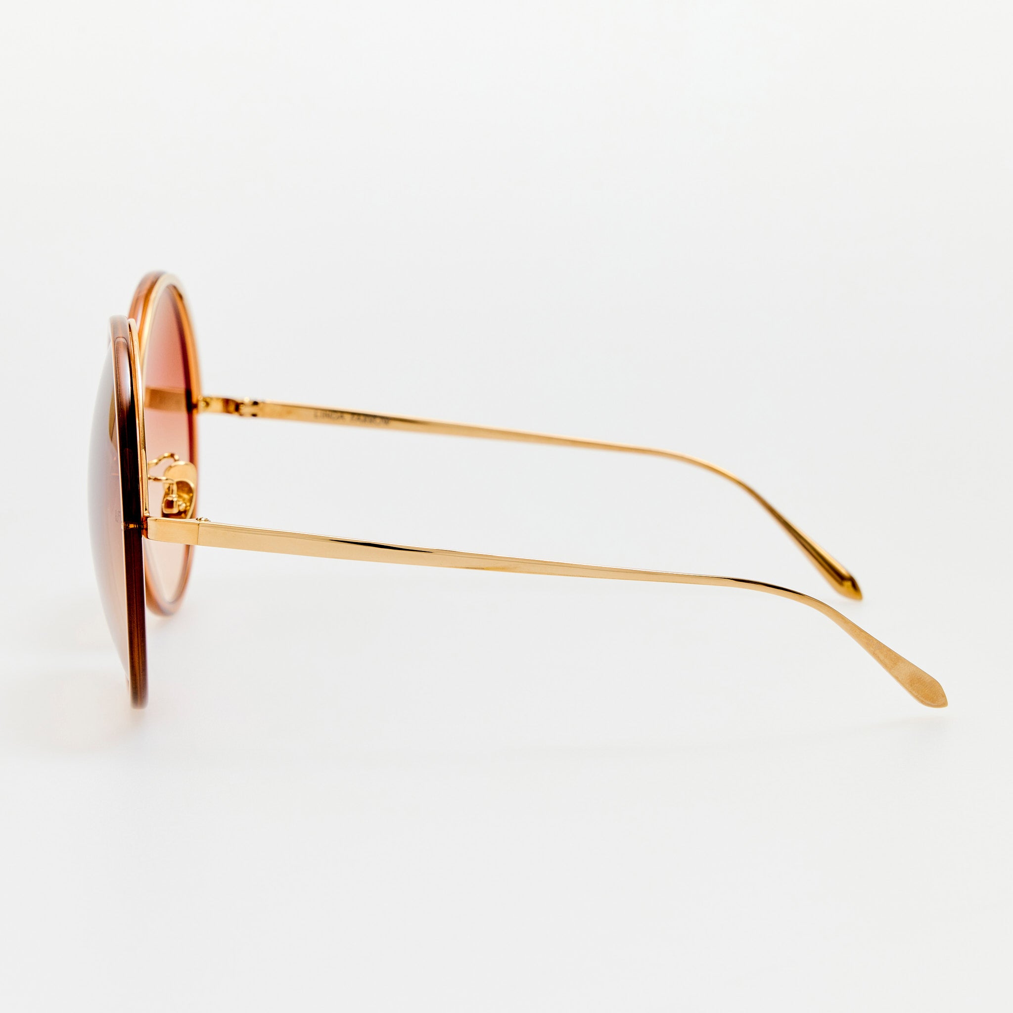 Kew Sunglasses in 22K Gold and Brown