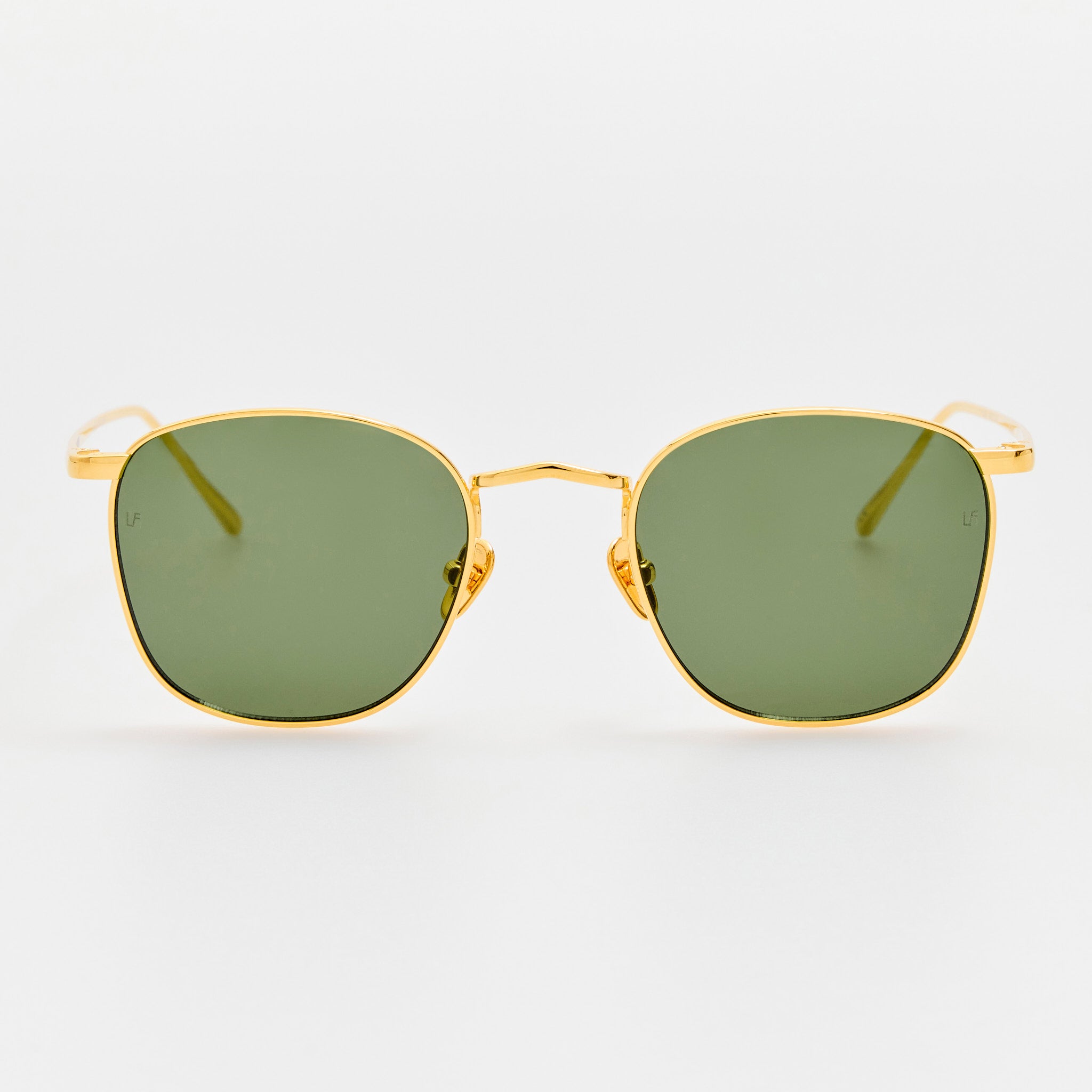 Simon Square Sunglasses in 22K Gold