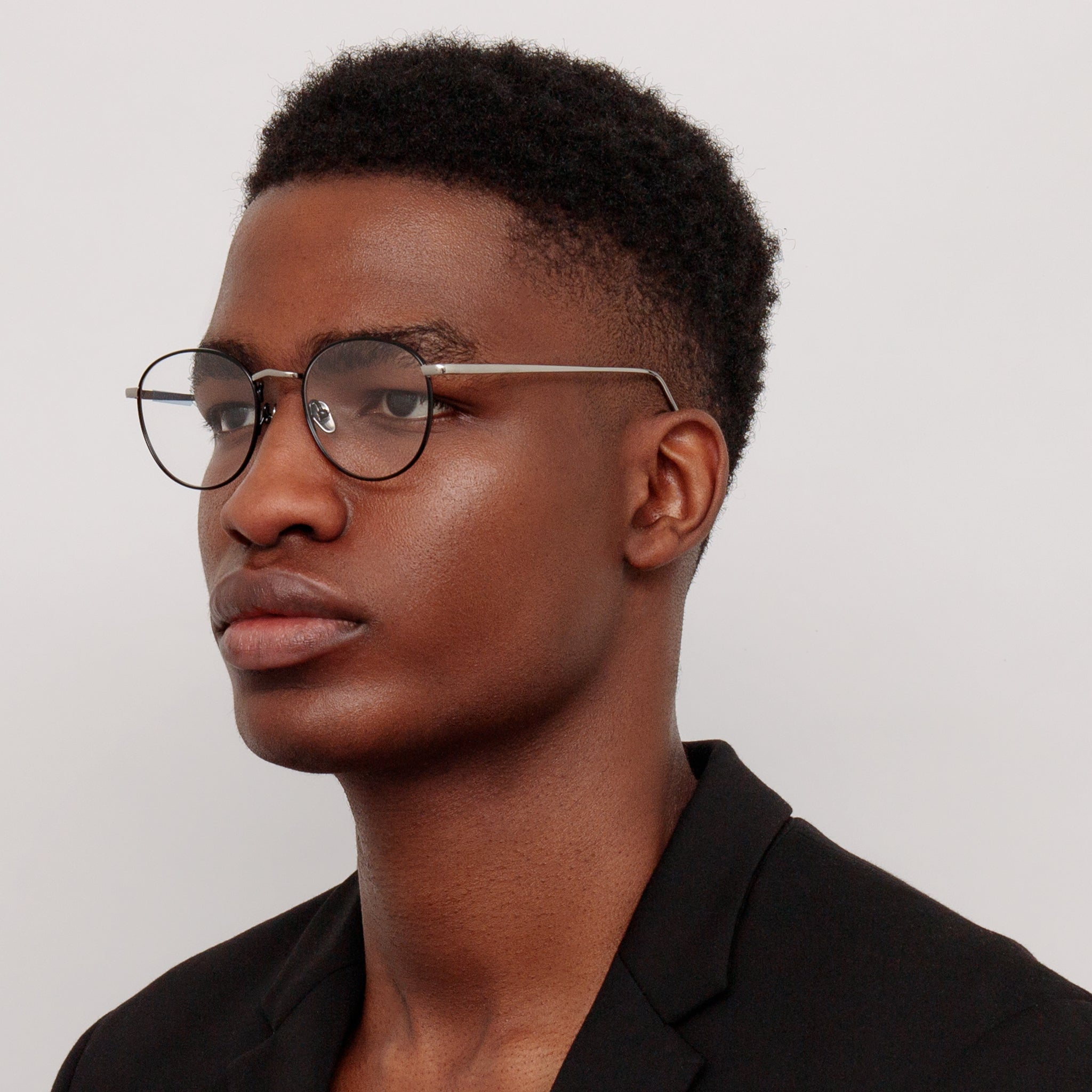 Harrison Optical Frame in Black and White Gold