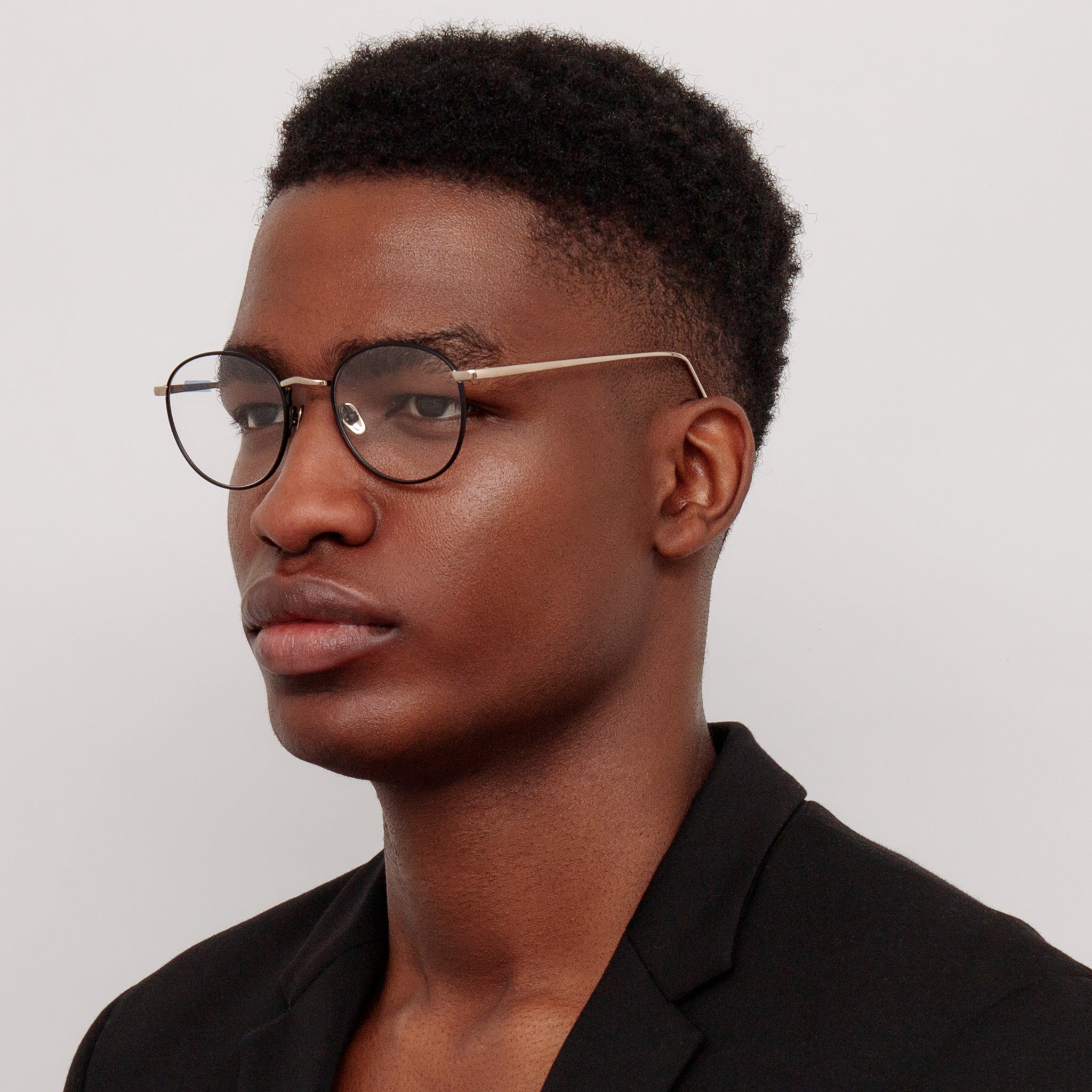 Harrison Optical Frame in Black and 22K Light Gold