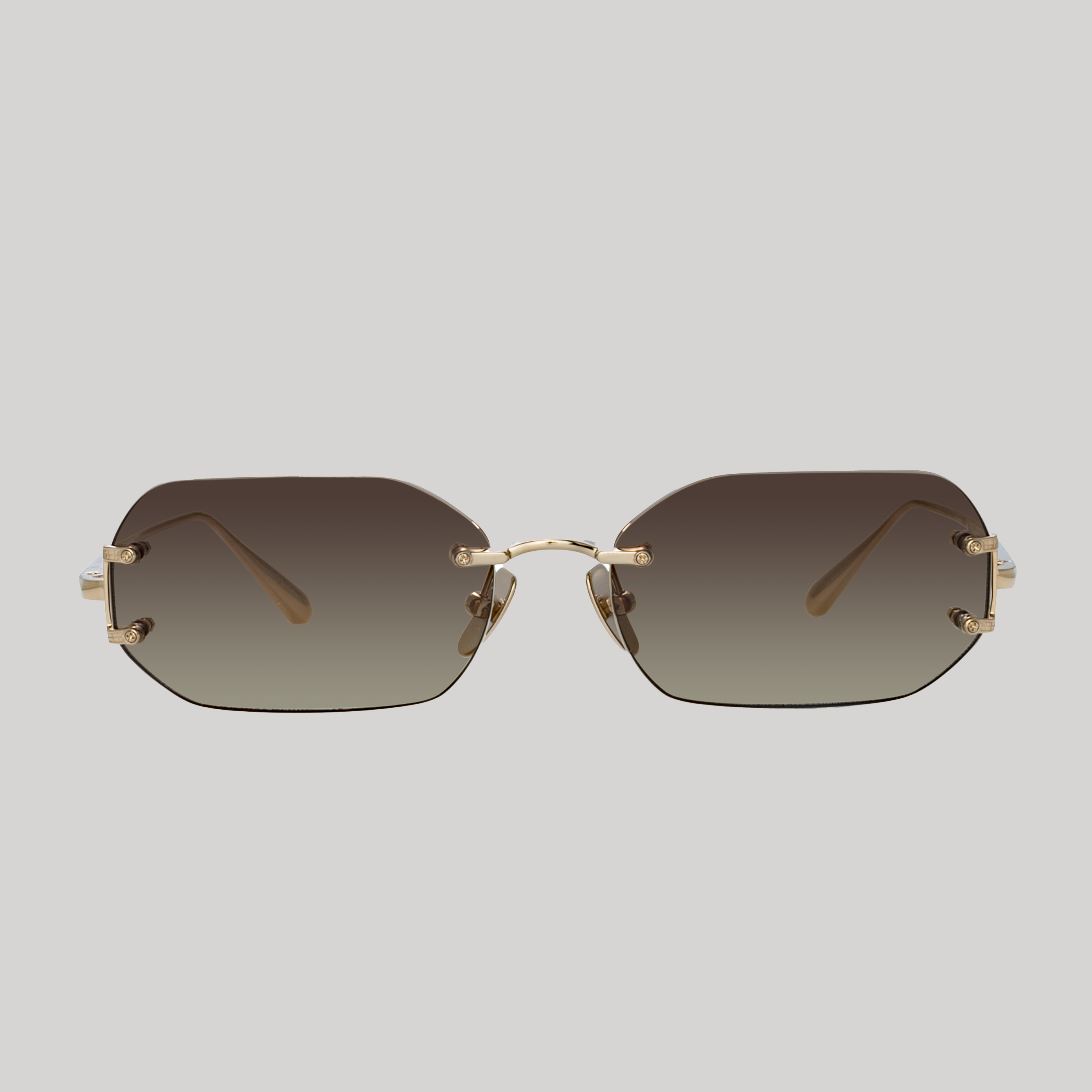 Magali Sunglasses in Light Gold and Mocha