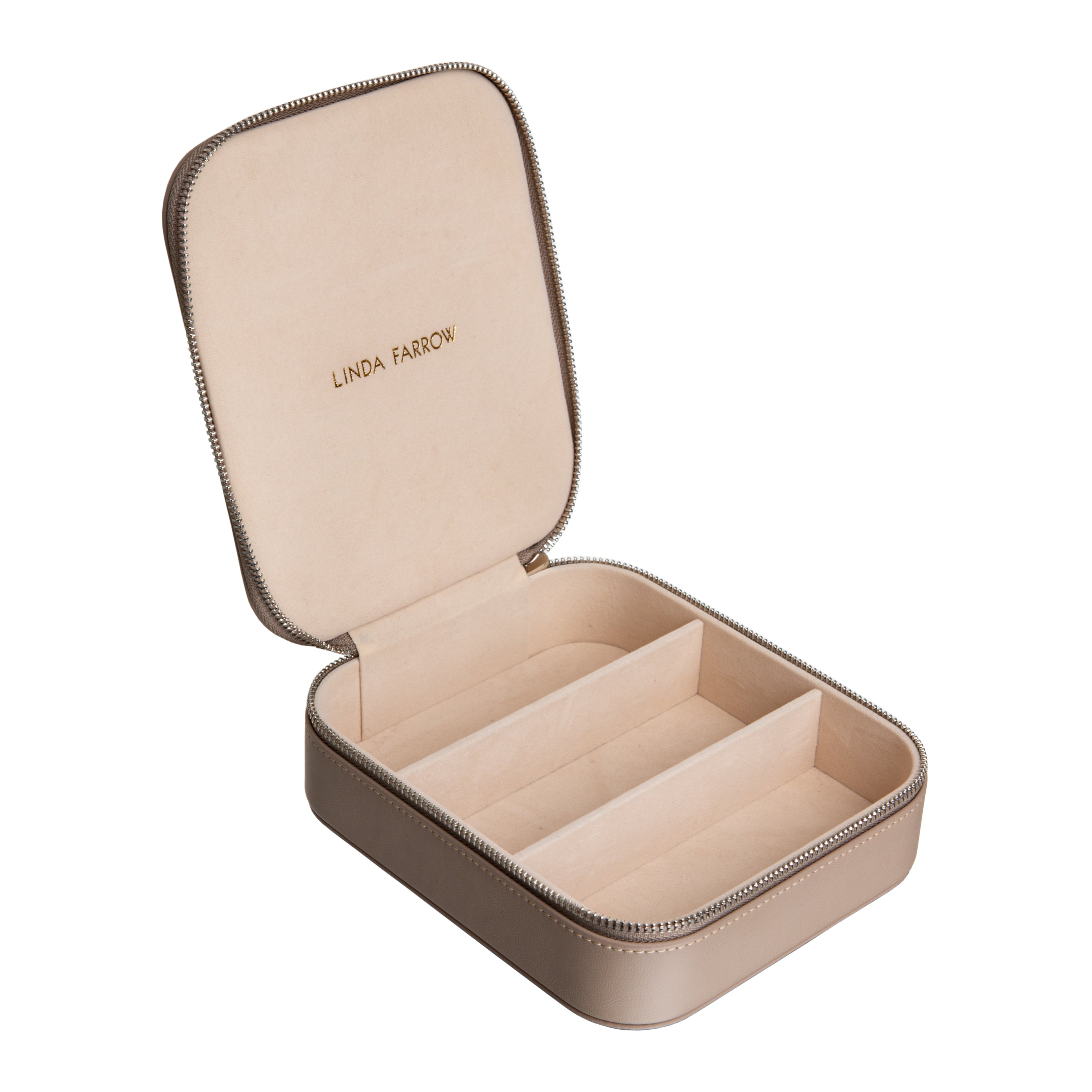 Three Pair Square Travel Case in Taupe