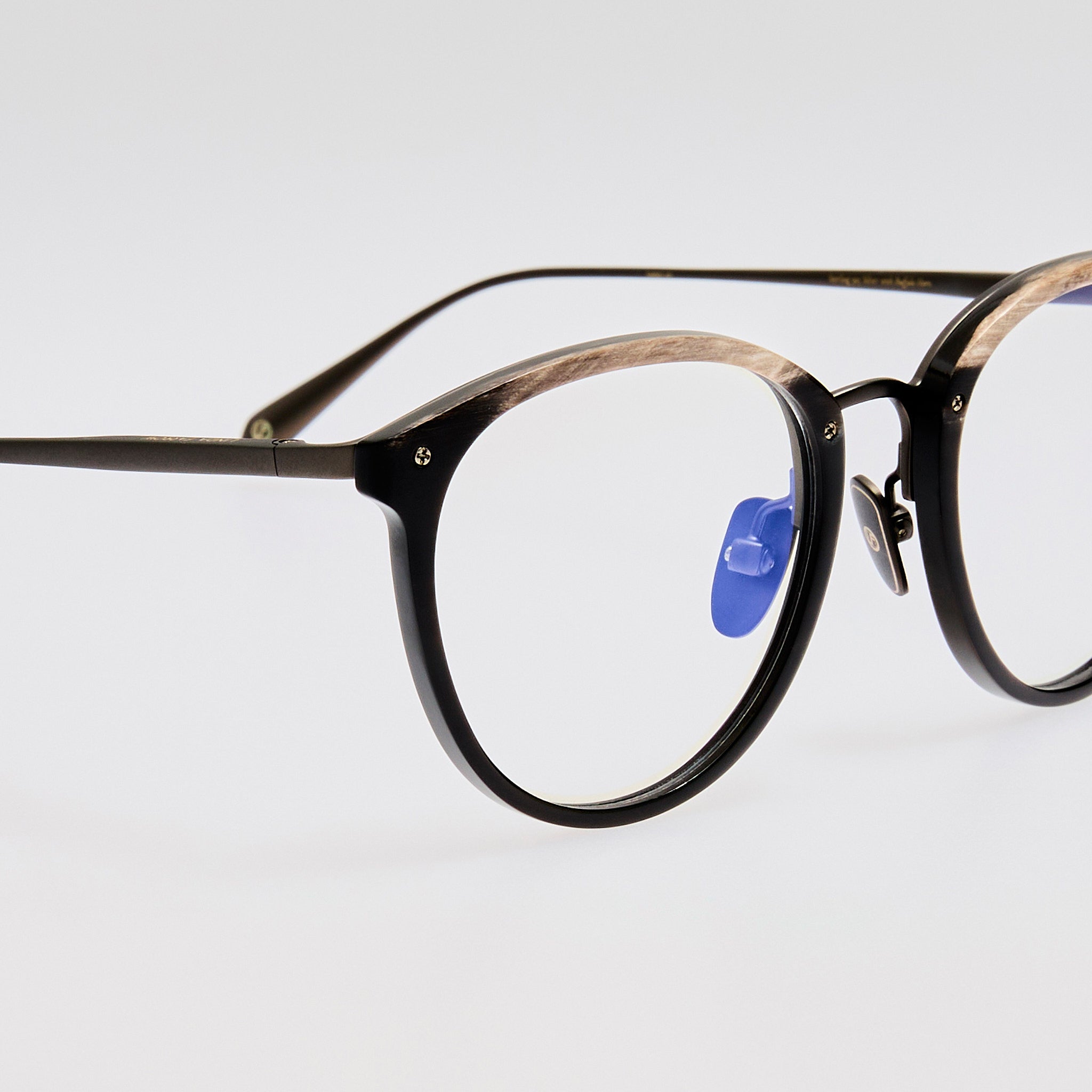 Calthorpe Optical Frame in Buffalo Horn and 925 Sterling Silver
