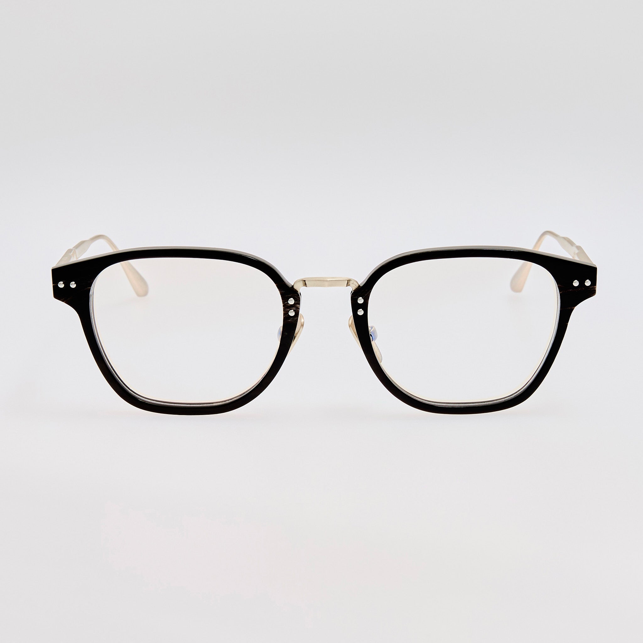 Jeffrey Optical Frame in Buffalo Horn and 925 Sterling Silver
