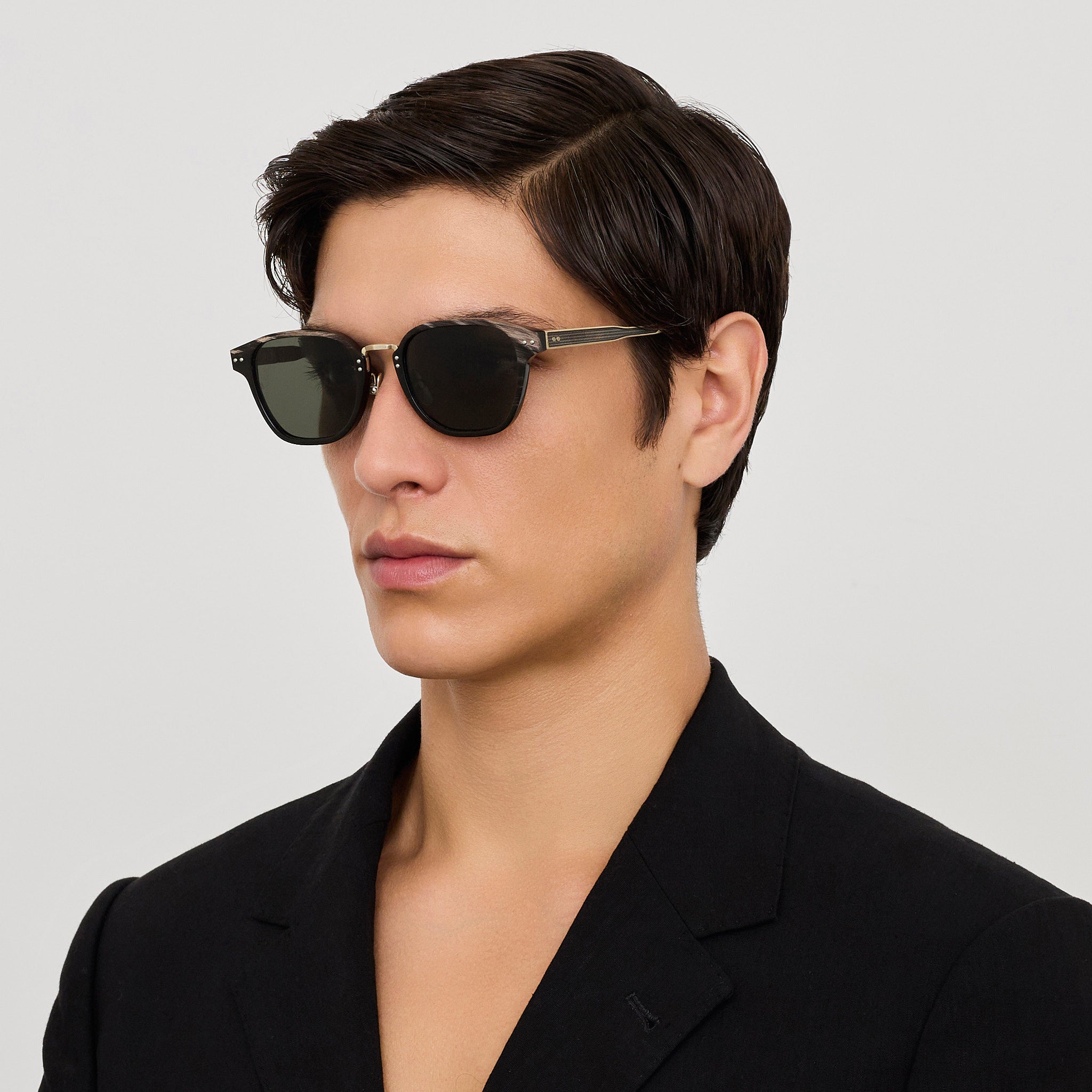 Jeffrey Sunglasses in Buffalo Horn and 925 Sterling Silver