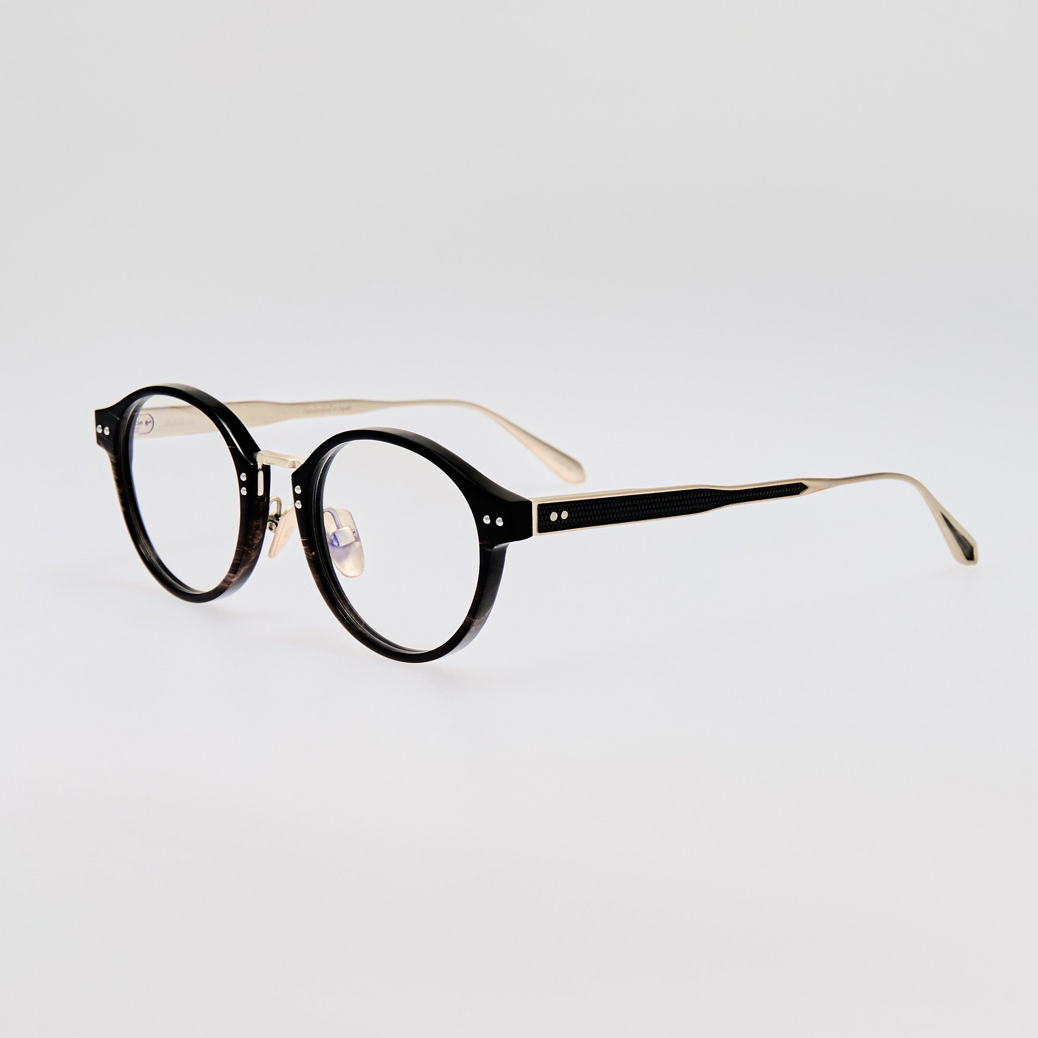 Marco Oval Optical Frame in Buffalo Horn and 925 Sterling Silver