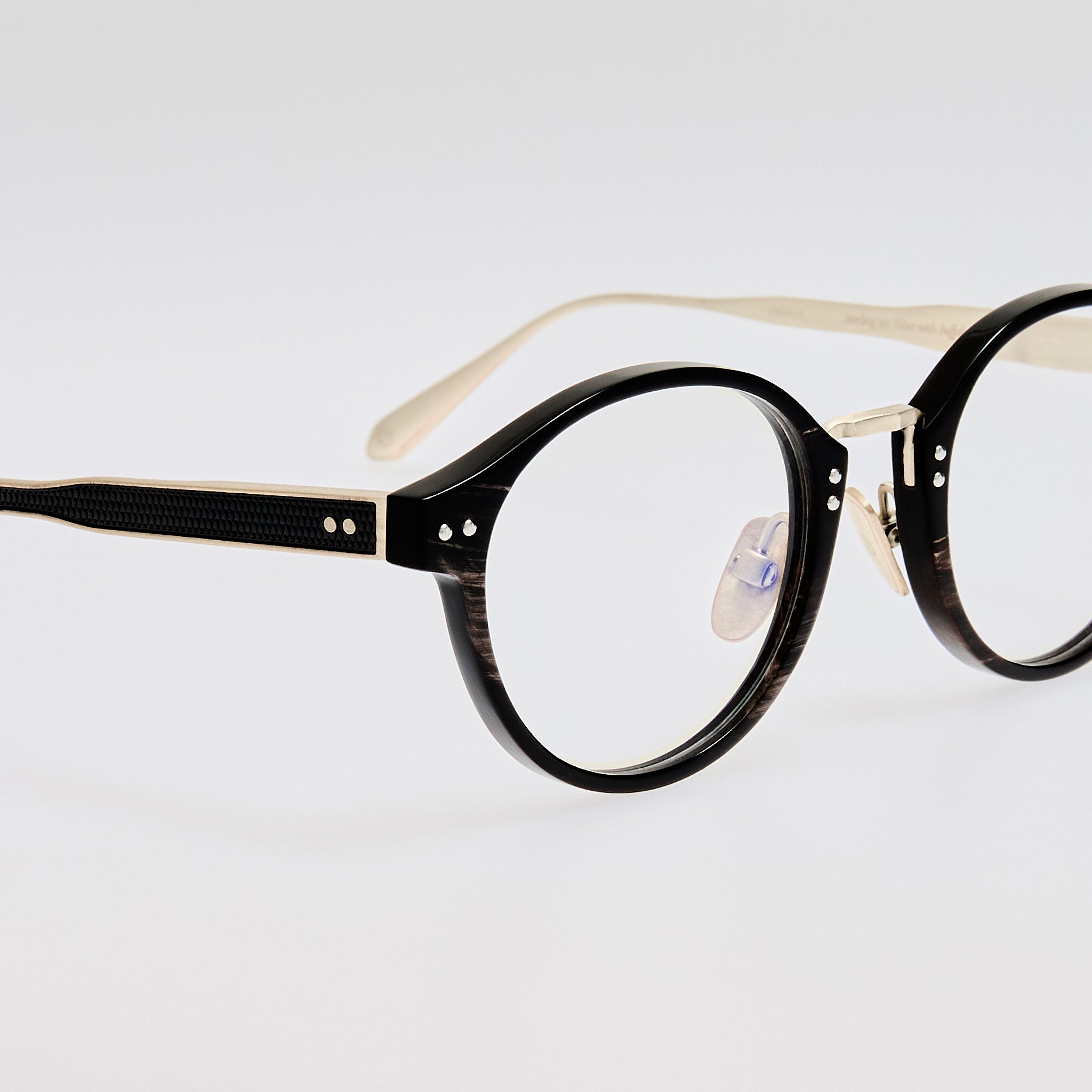 Marco Oval Optical Frame in Buffalo Horn and 925 Sterling Silver