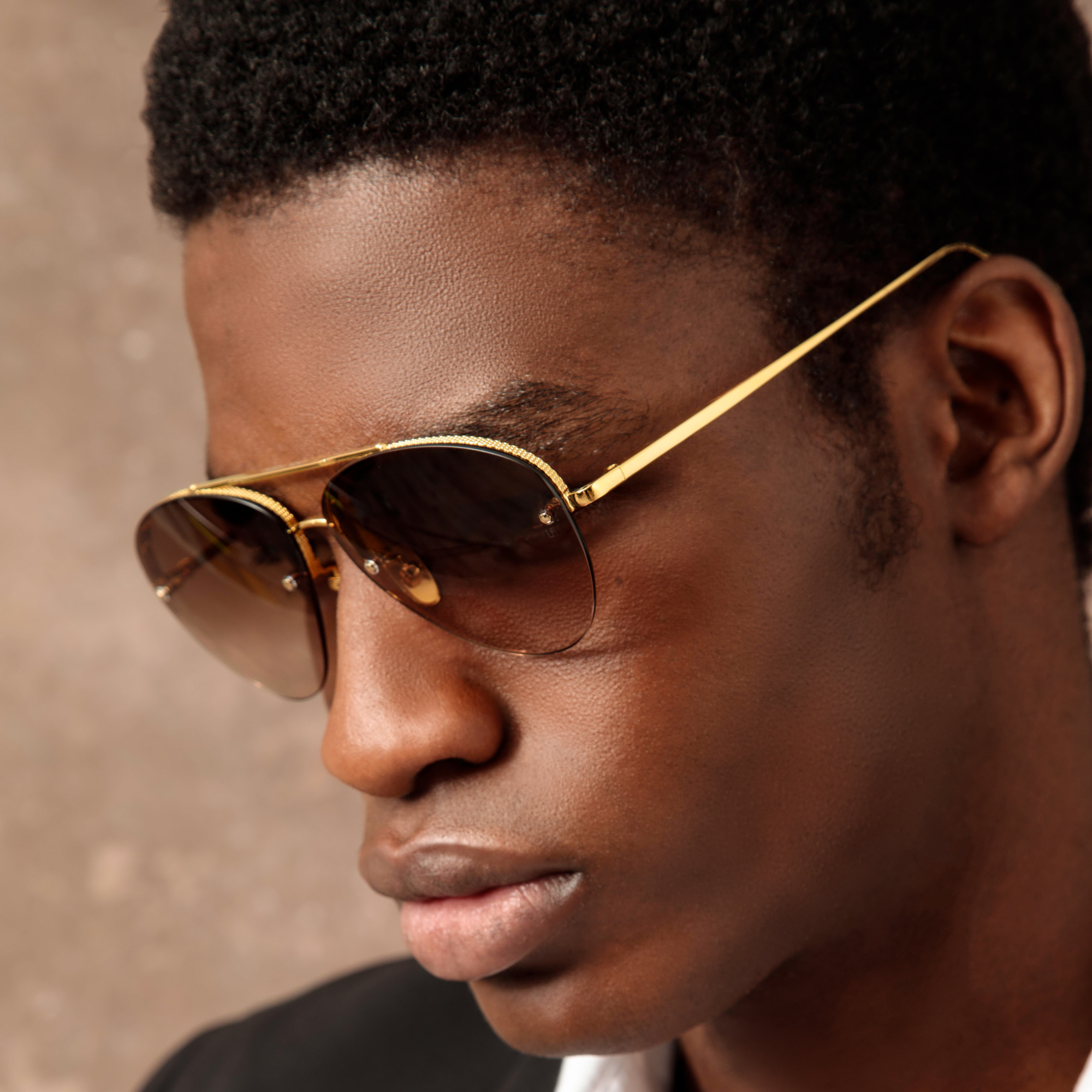 Edano Sunglasses in 22K Yellow Gold