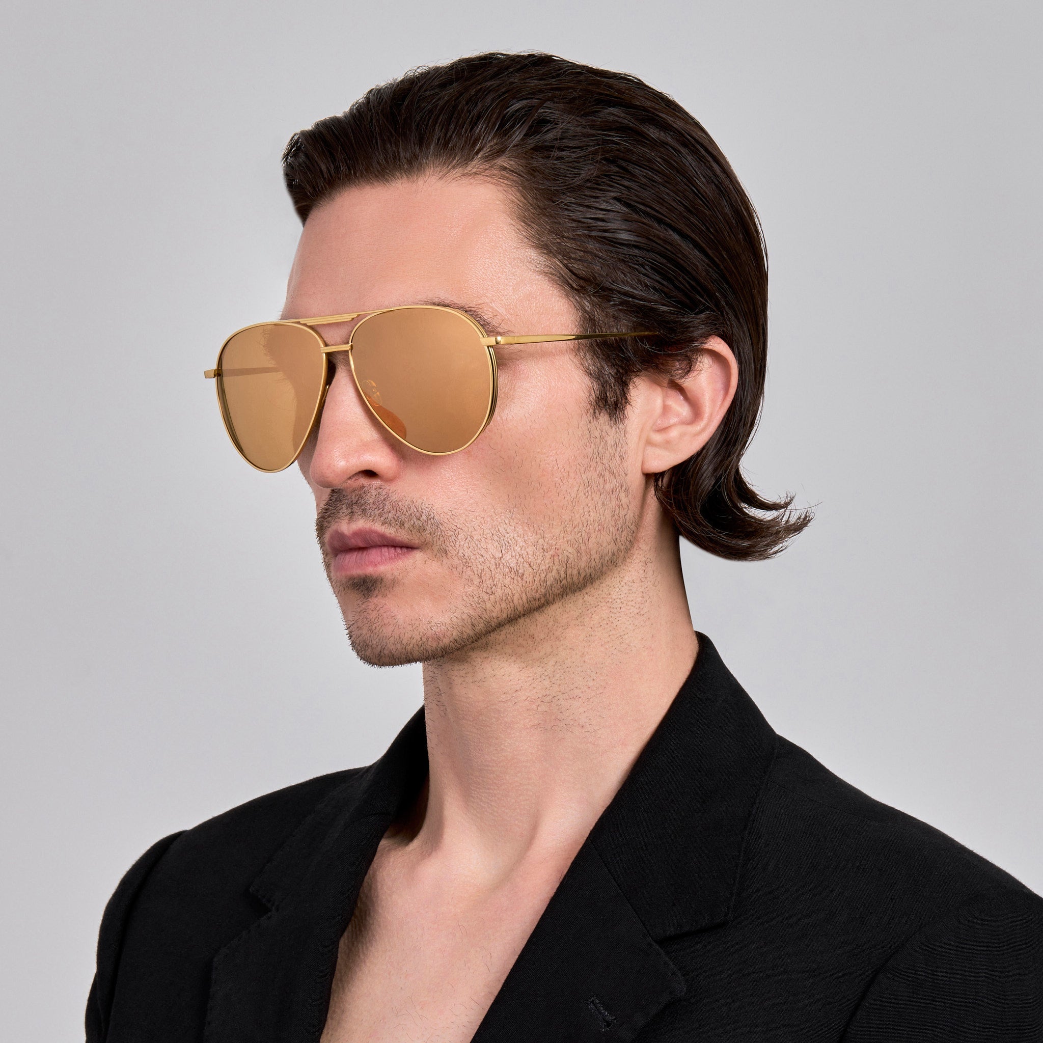 Ace Sunglasses in 22K Gold - LINDA FARROW - Sunglasses -