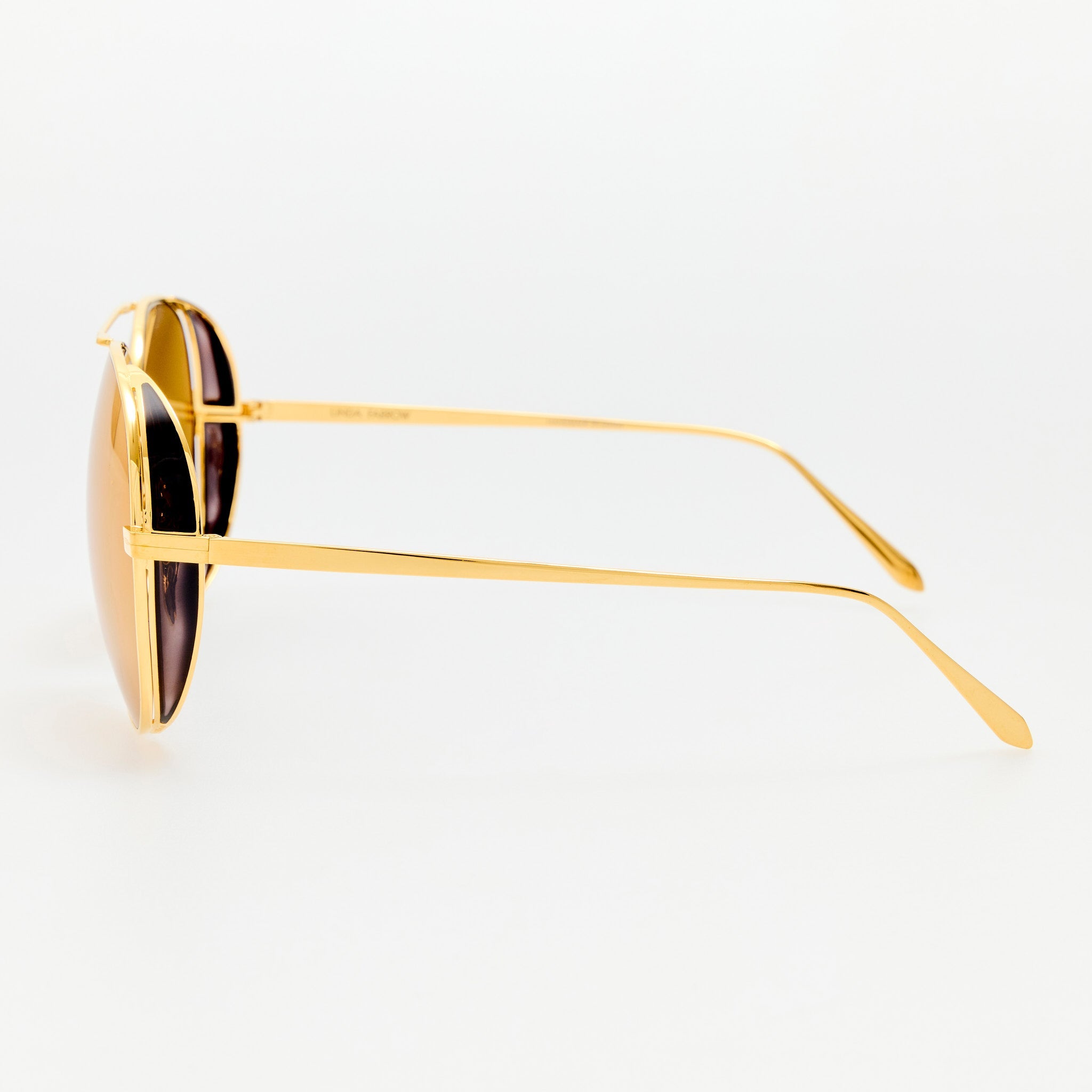 Ace Sunglasses in 22K Gold - LINDA FARROW - Sunglasses -
